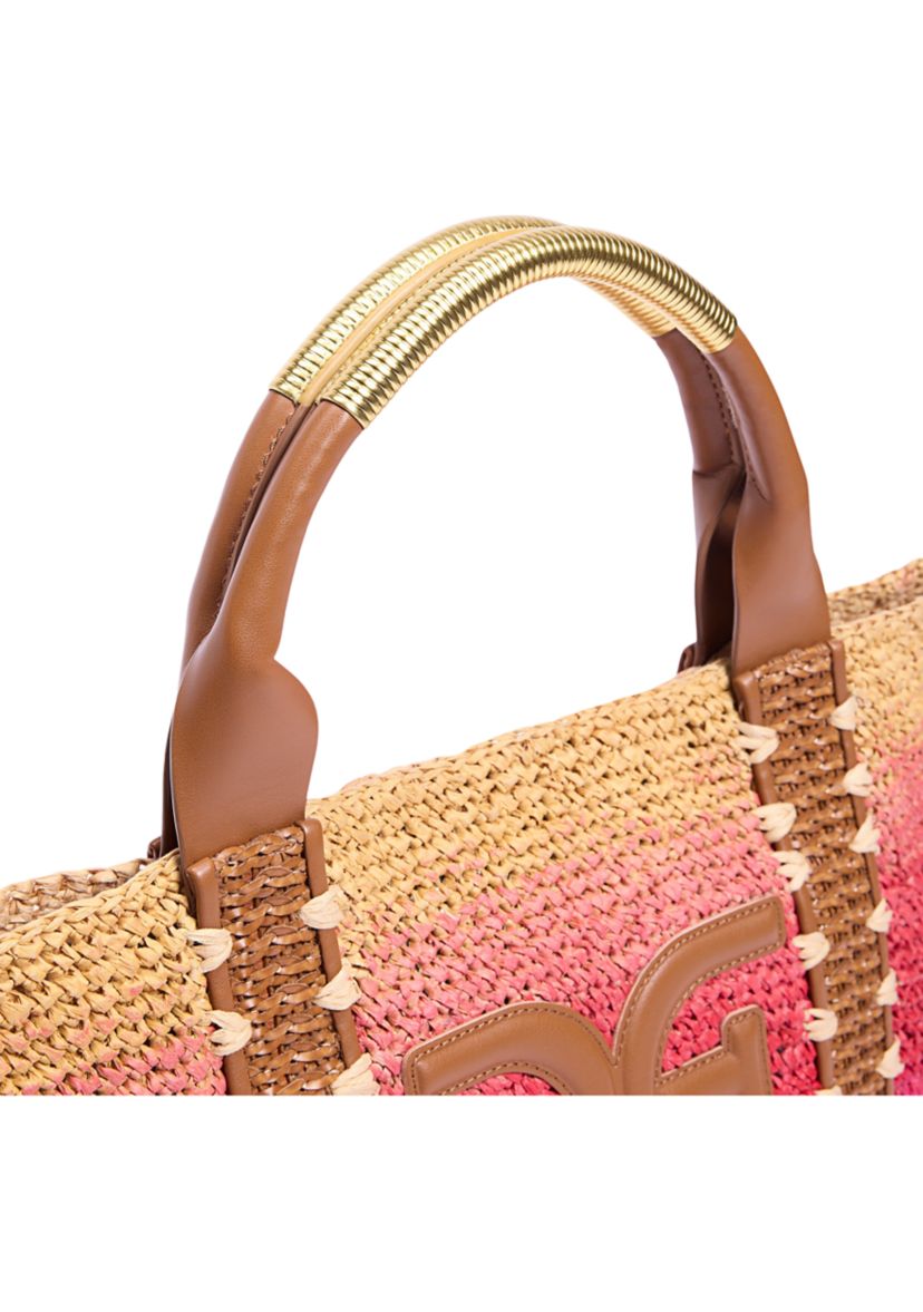 Marley Raffia Collapsible Small Tote Bag