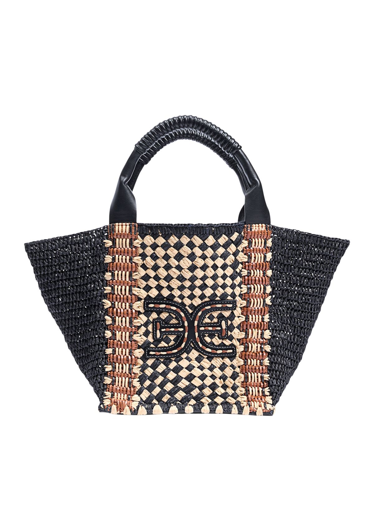 Marley Raffia Collapsible Small Tote Bag
