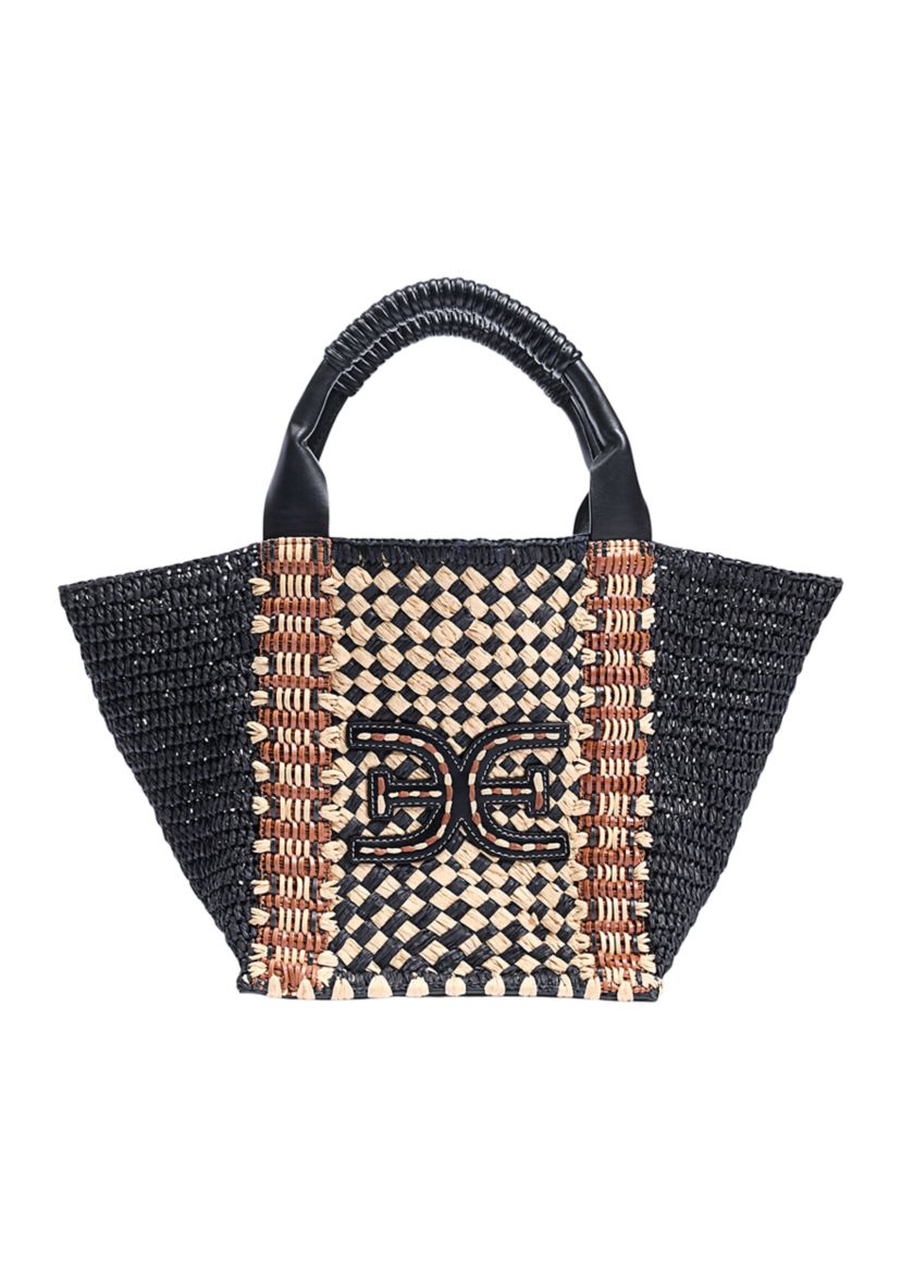 Marley Raffia Collapsible Small Tote Bag