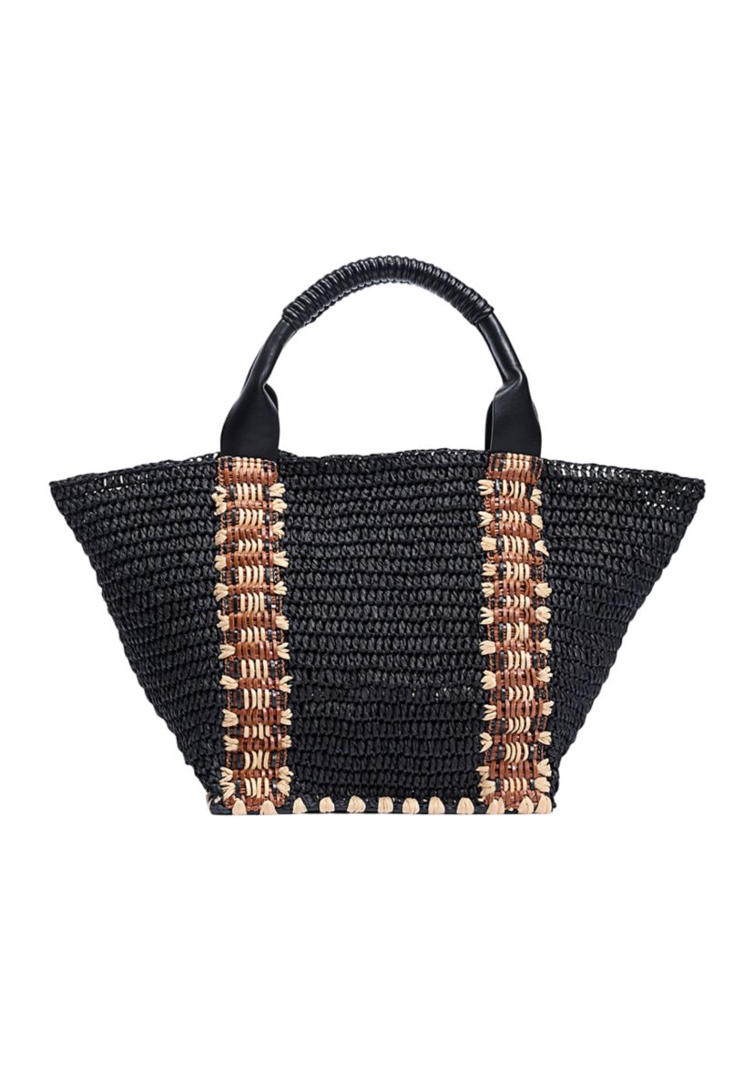 Marley Raffia Collapsible Small Tote Bag