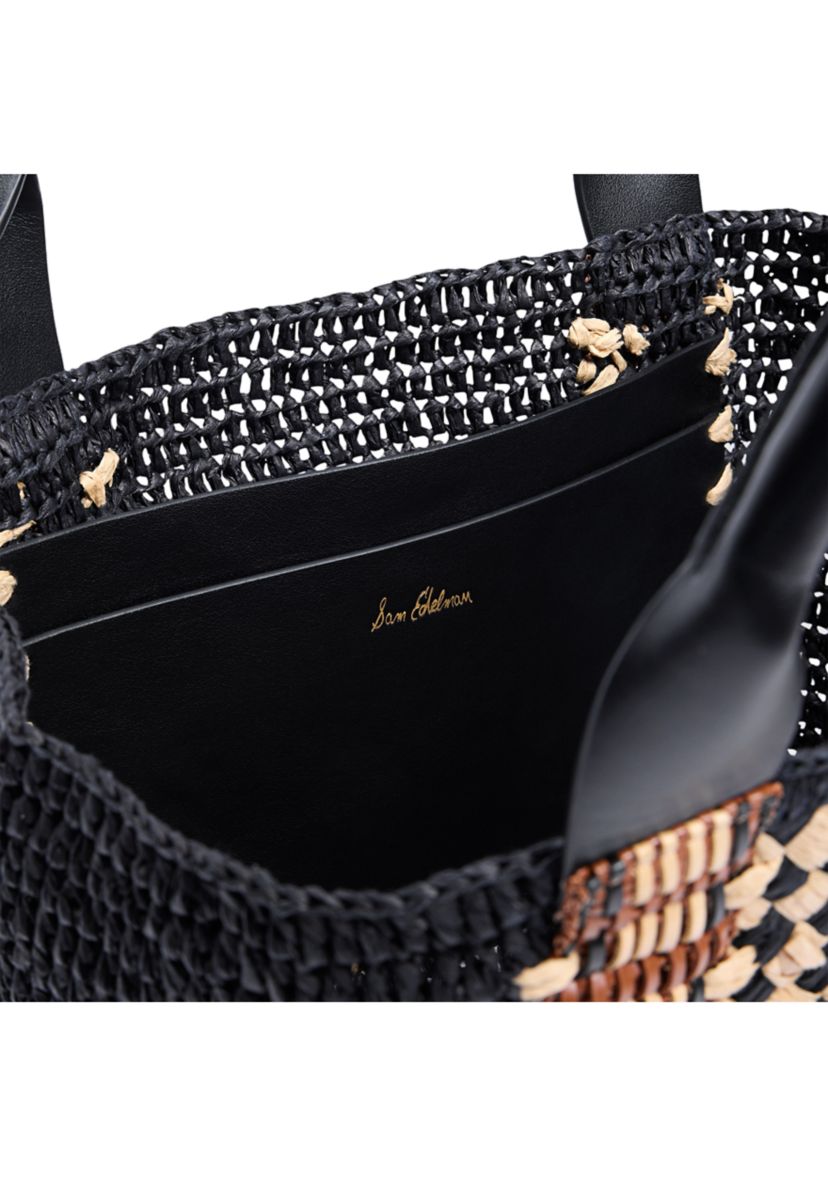 Marley Raffia Collapsible Small Tote Bag