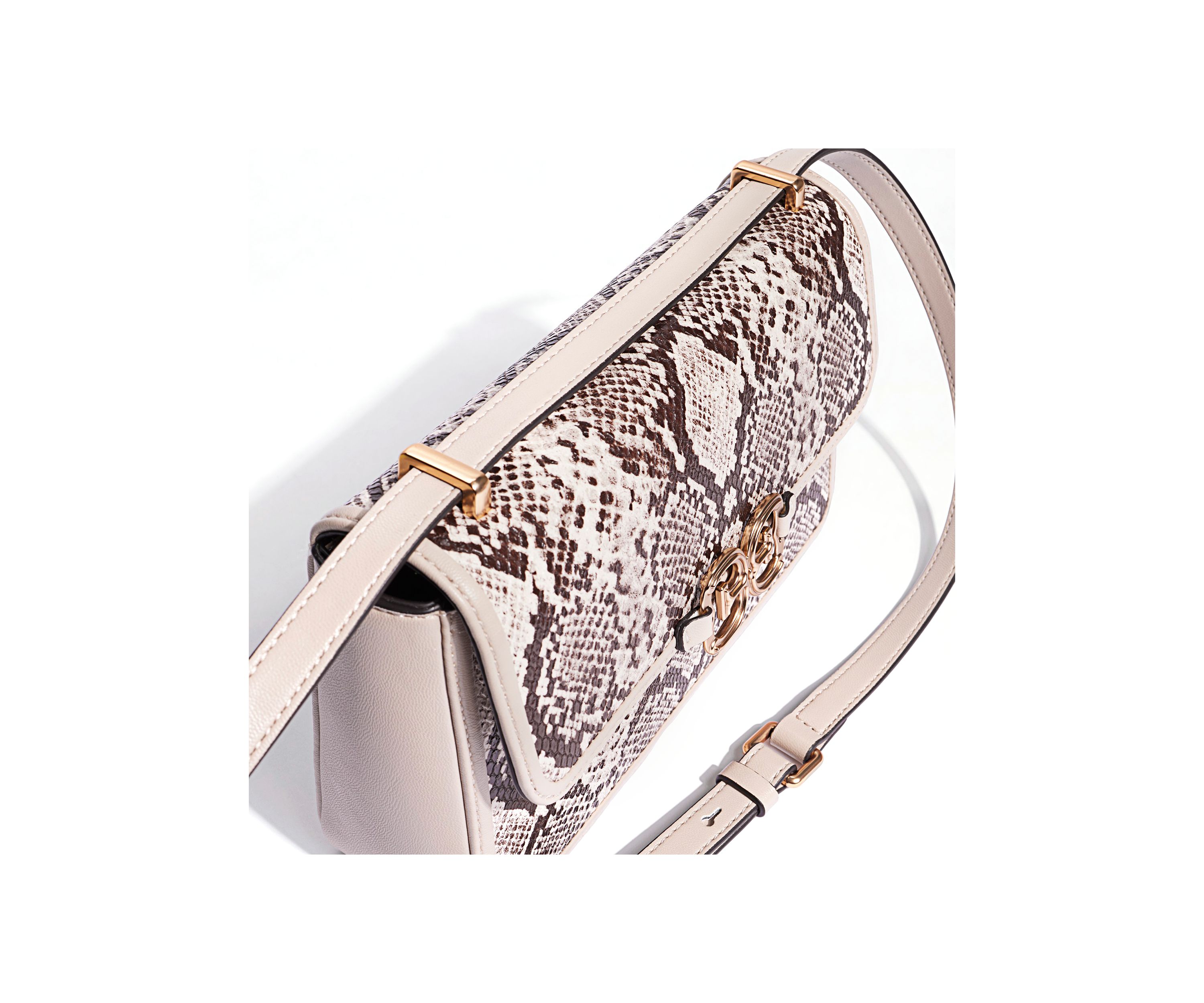 Christy Convertible Snake Printed Shoulder Bag