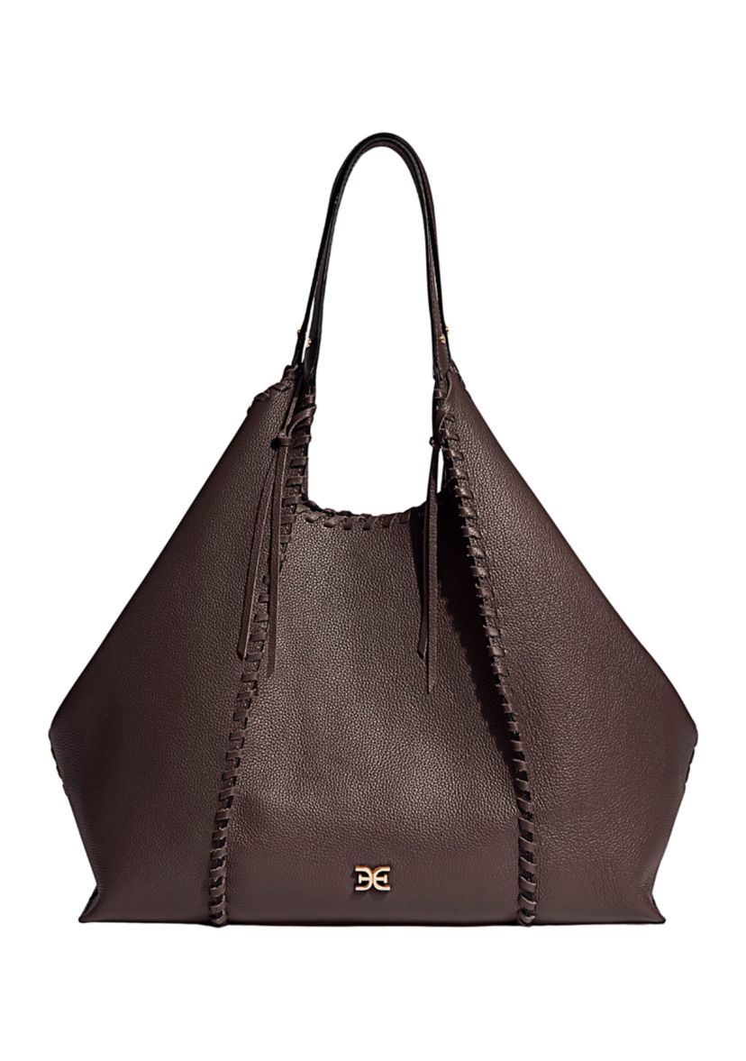 Sylvia Whipstitch Expendable Leather Tobo Bag
