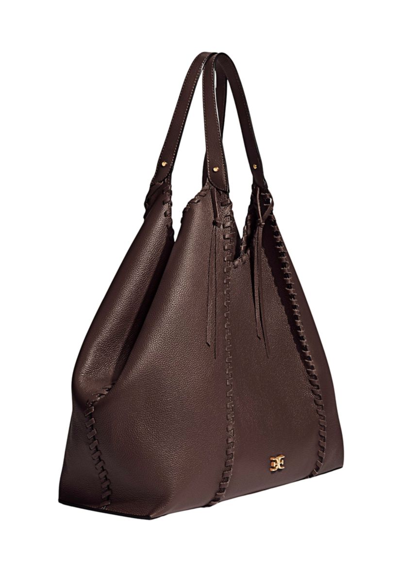 Sylvia Whipstitch Expendable Leather Tobo Bag