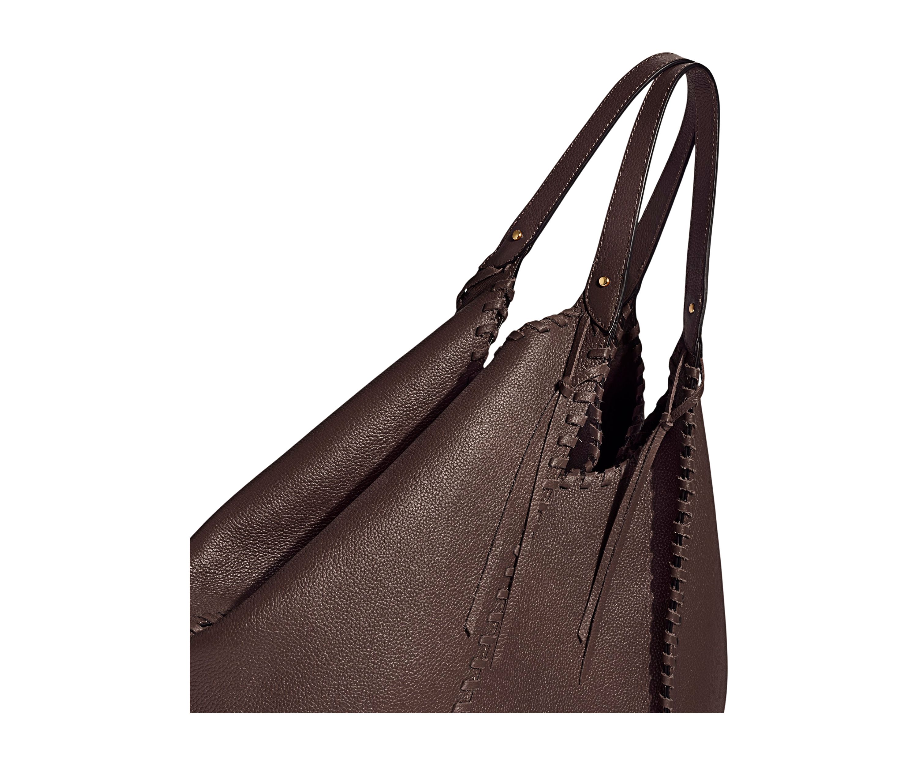 Sylvia Whipstitch Expendable Leather Tobo Bag