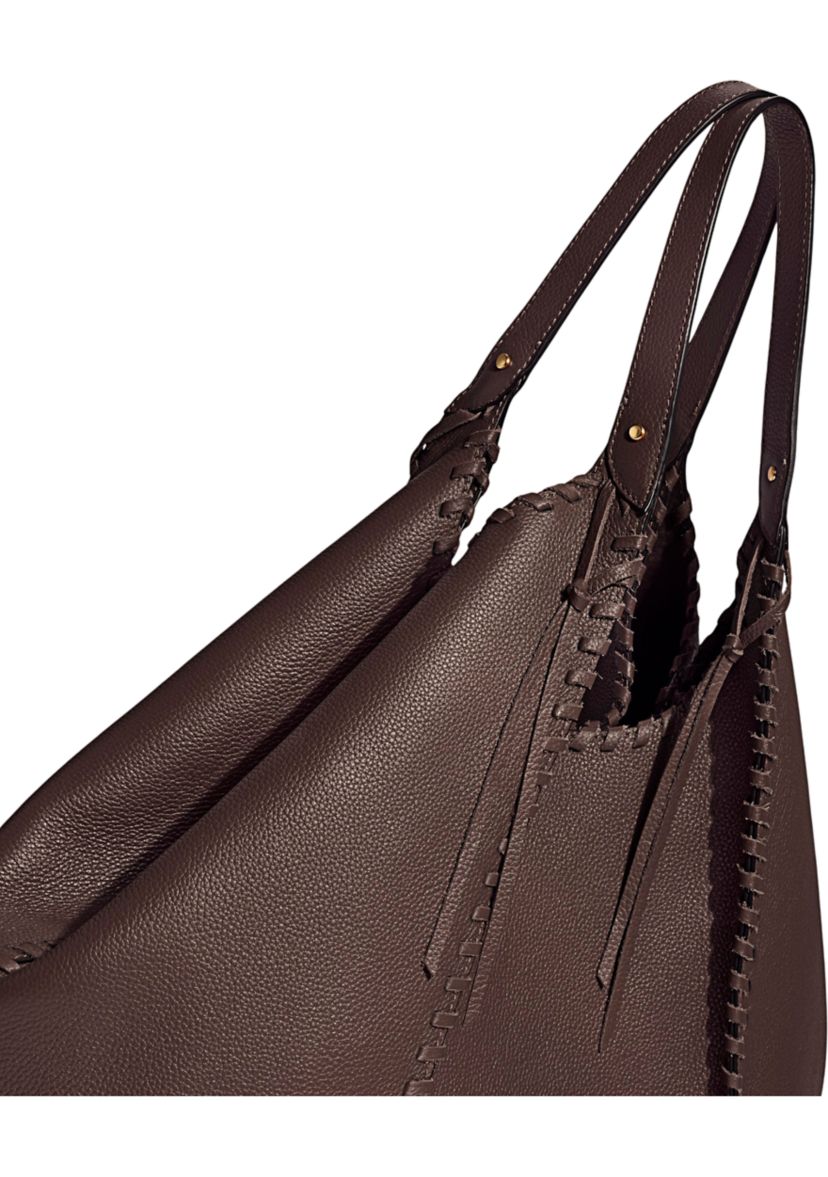 Sylvia Whipstitch Expendable Leather Tobo Bag