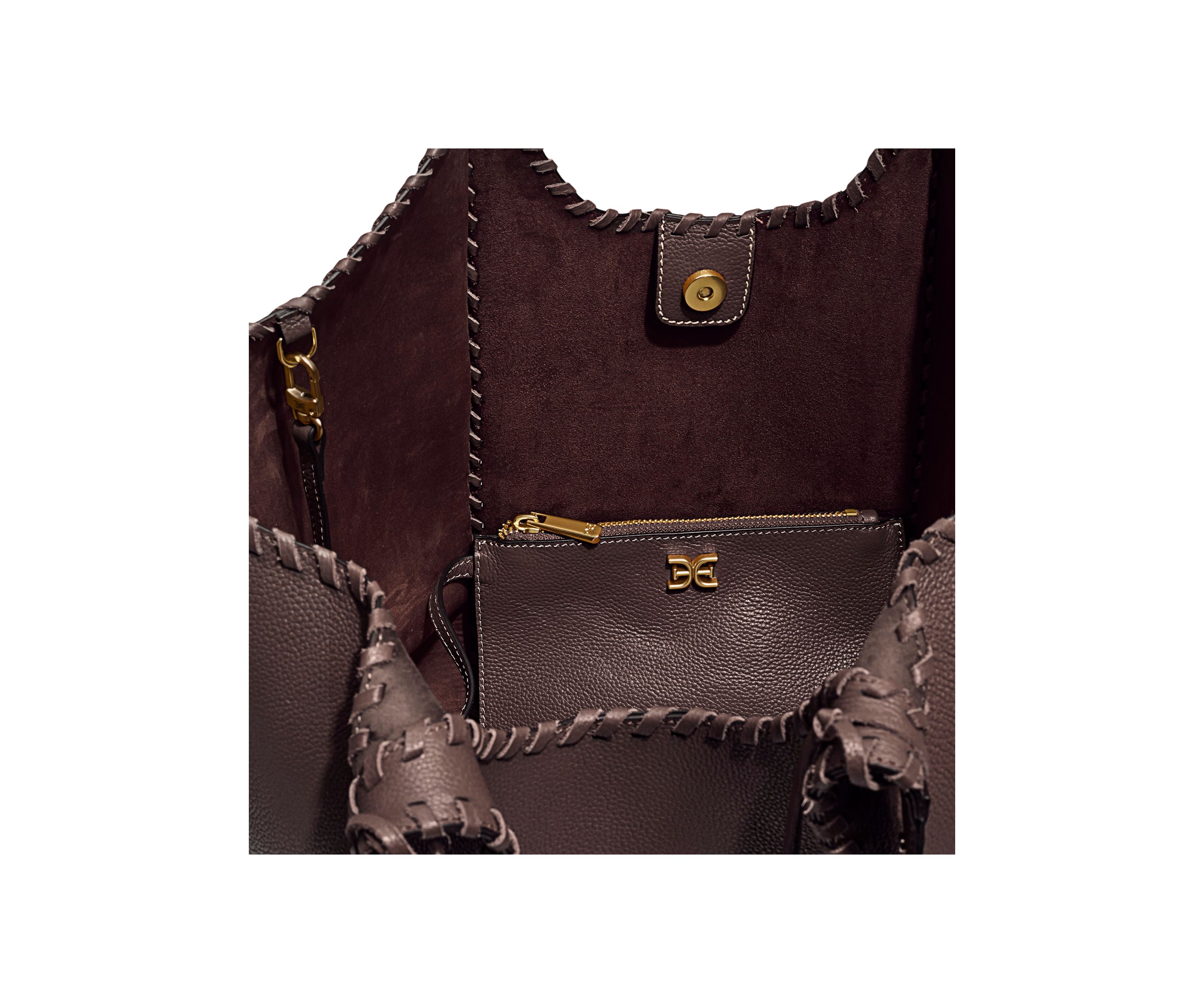 Sylvia Whipstitch Expendable Leather Tobo Bag