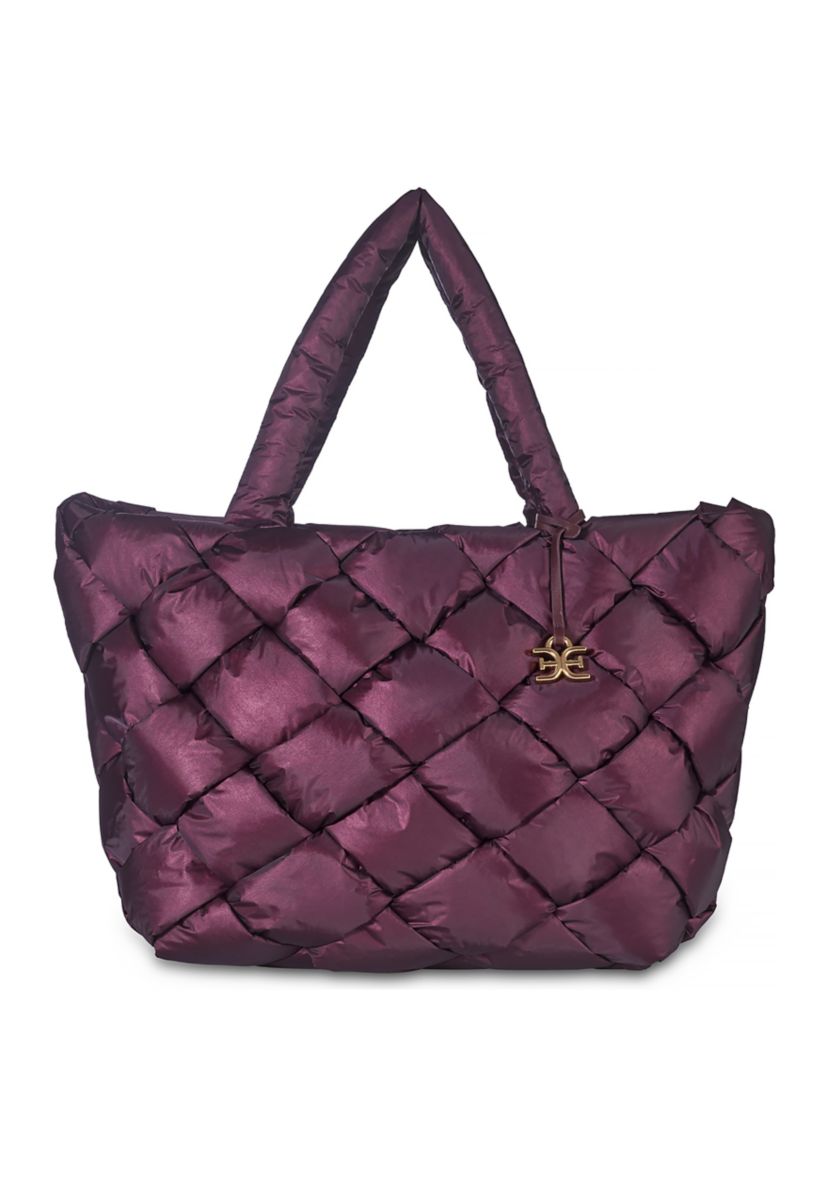 Jianna Woven Nylon Tote Bag