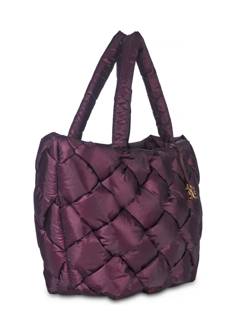 Jianna Woven Nylon Tote Bag