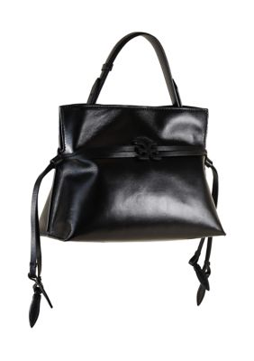 Sam Edelman Poppy Small Smooth Leather Crossbody Tote, Black