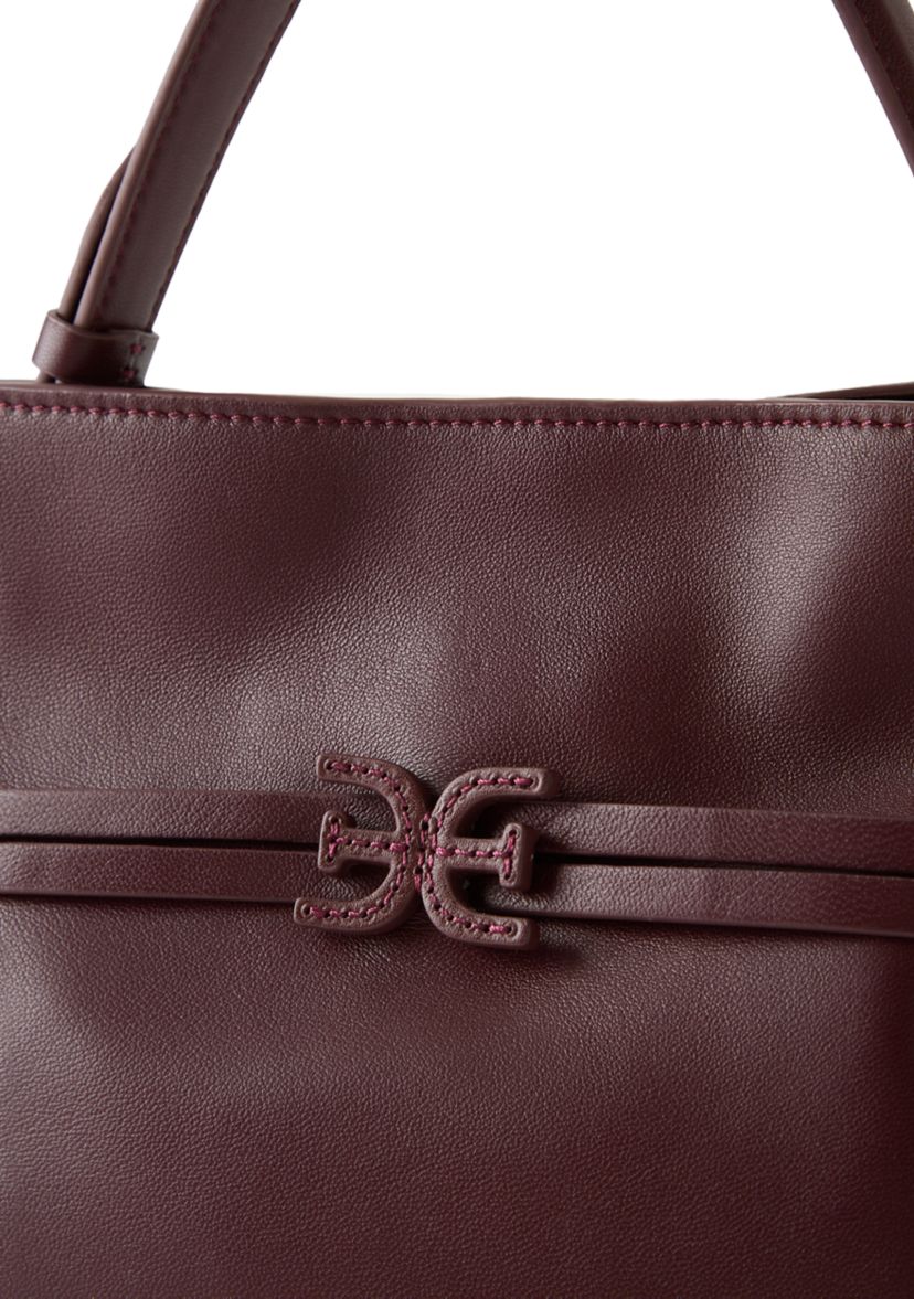 Small Crossbody Poppy Tote with Smooth Leather 