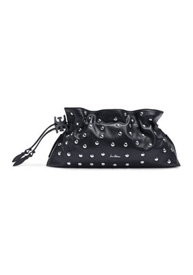 Sam Edelman Poppy Oversized Drawstring Studded Leather Clutch