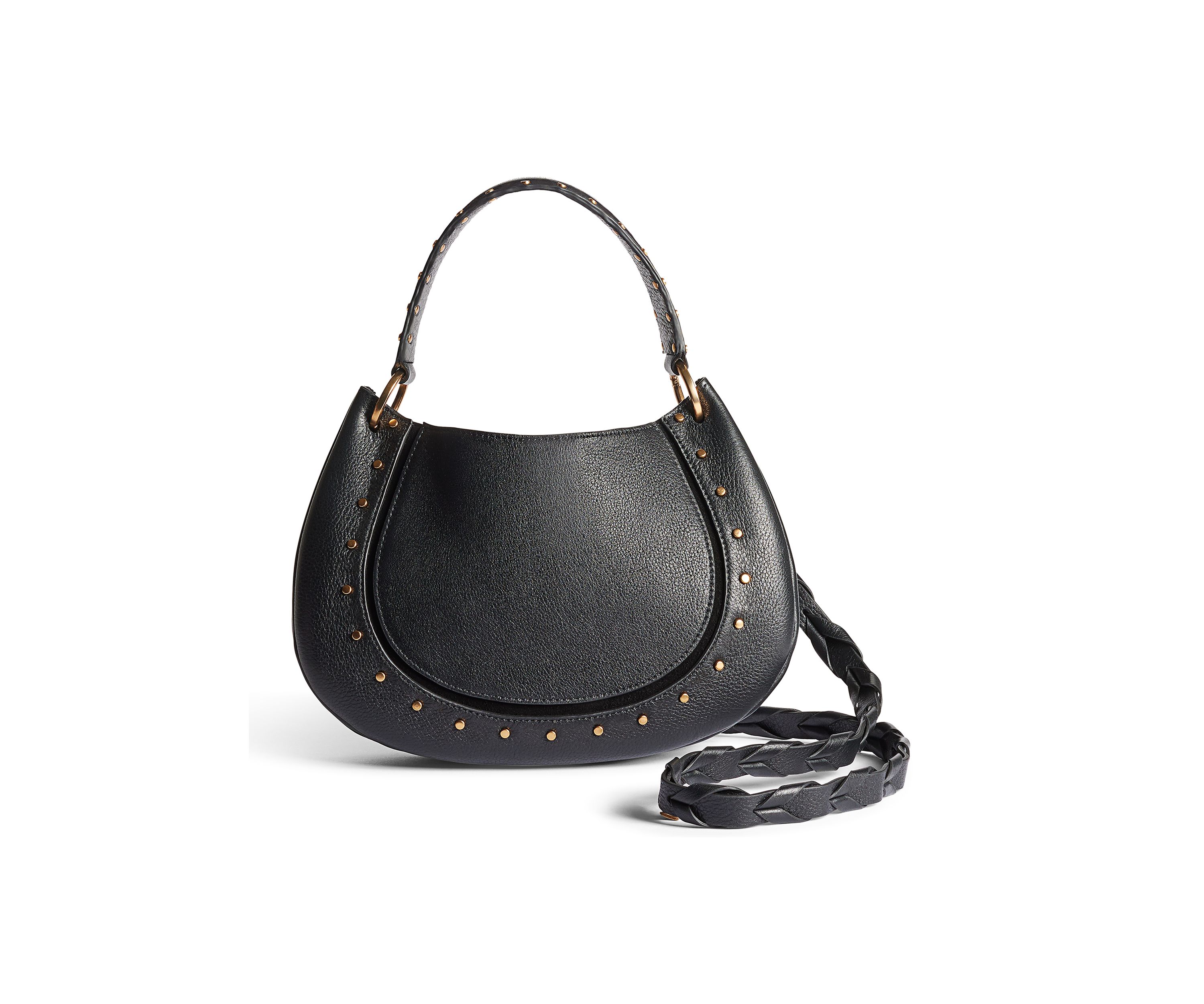 Wyatt Small Convertible Hobo Bag in Leather and Suede