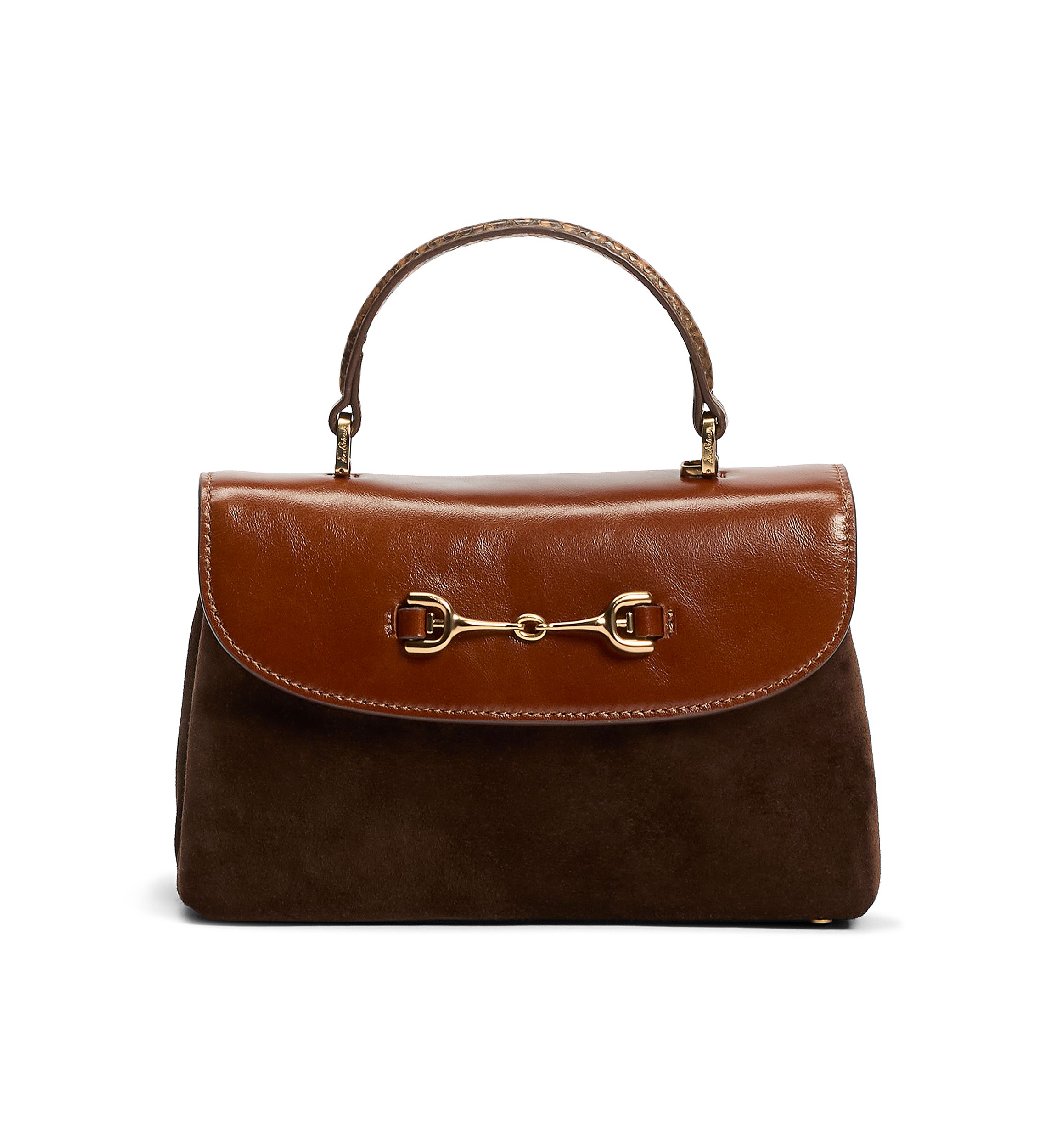 Loraine Mixed Brown Top Handle Crossbody