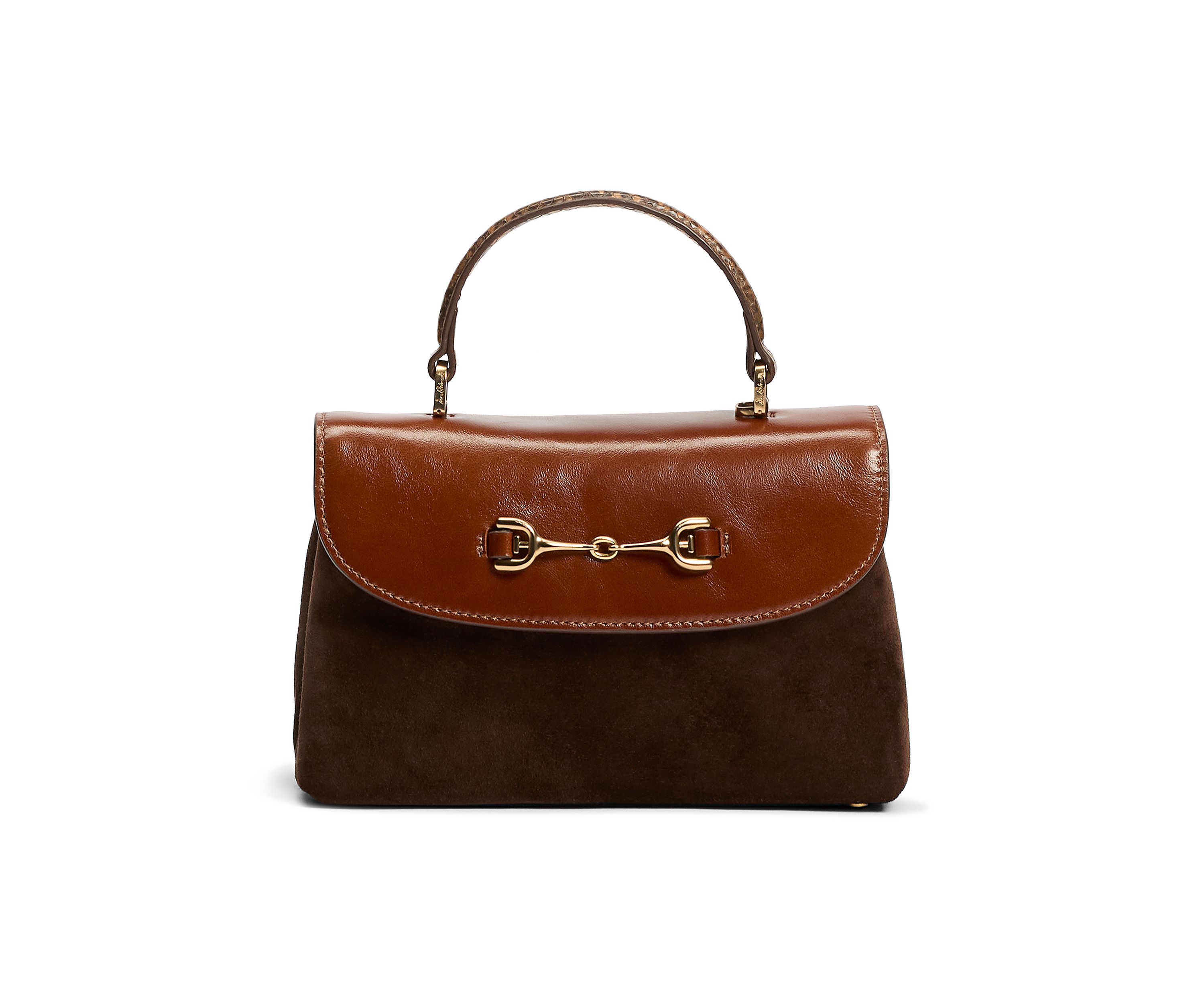 Loraine Mixed Brown Top Handle Crossbody