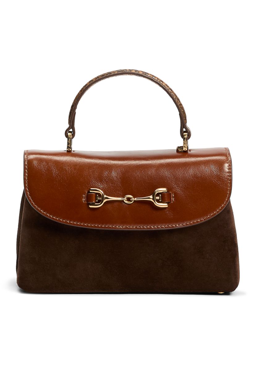 Loraine Mixed Brown Top Handle Crossbody