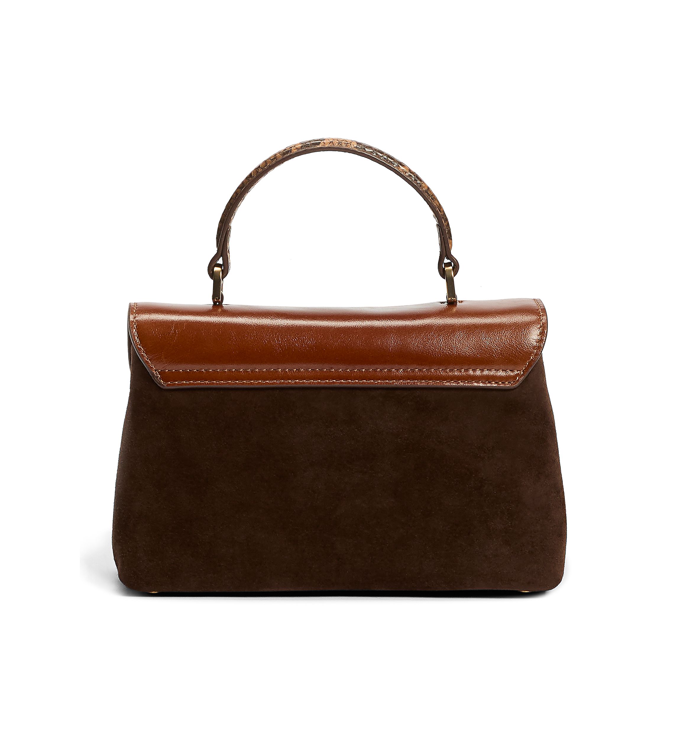 Loraine Mixed Brown Top Handle Crossbody