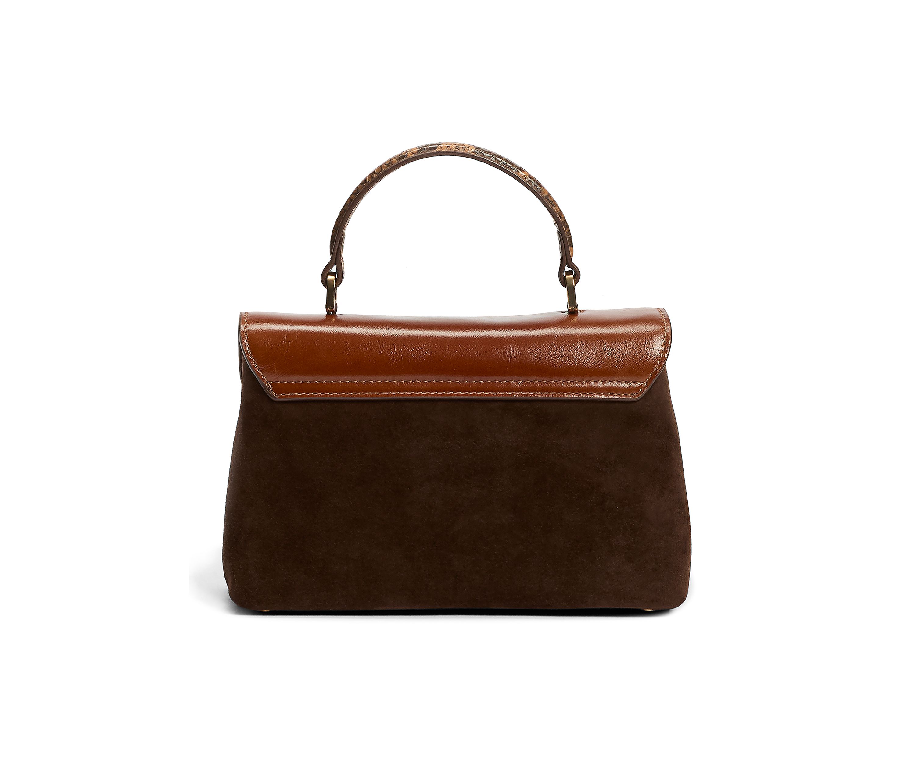 Loraine Mixed Brown Top Handle Crossbody