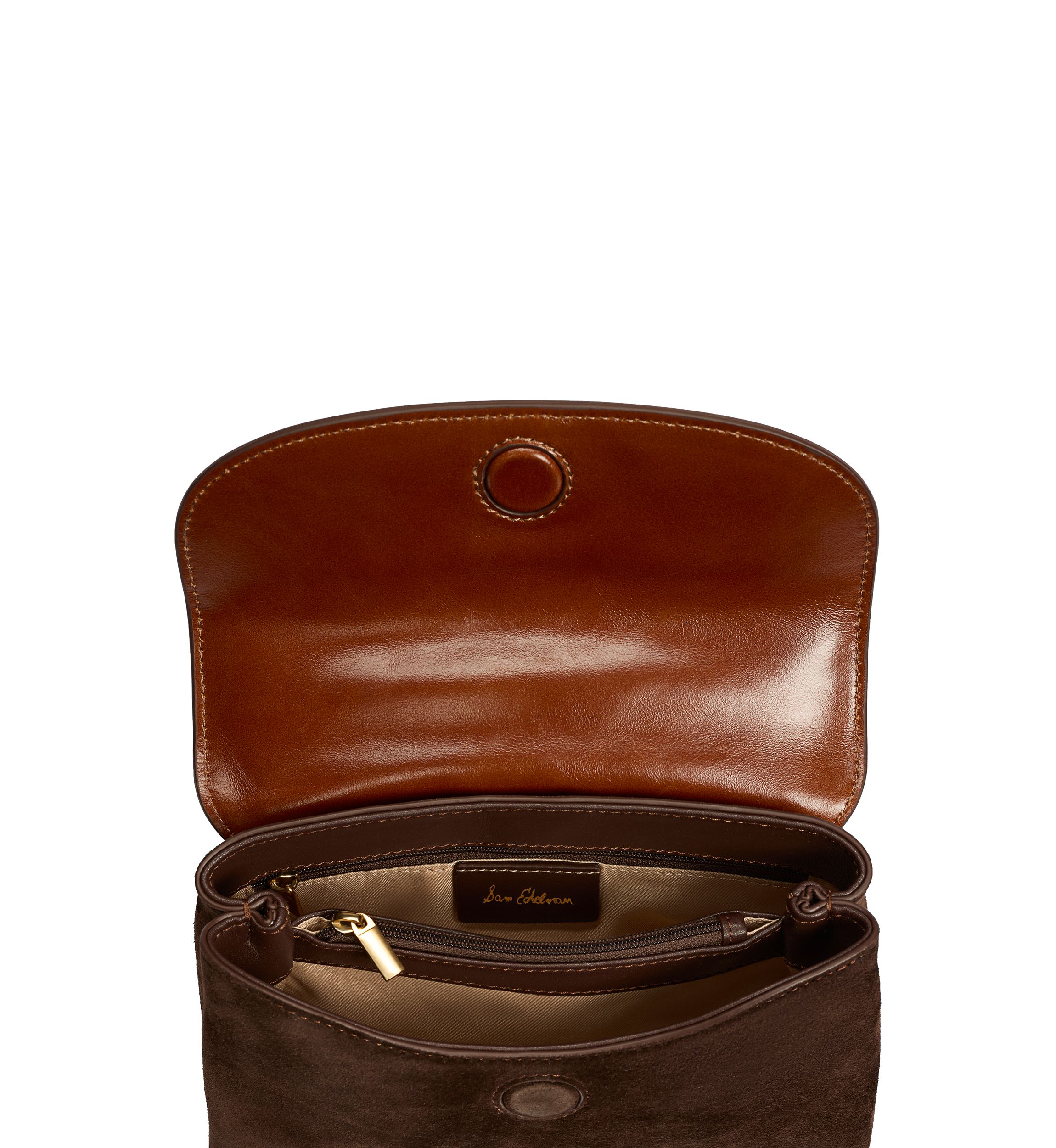 Loraine Mixed Brown Top Handle Crossbody