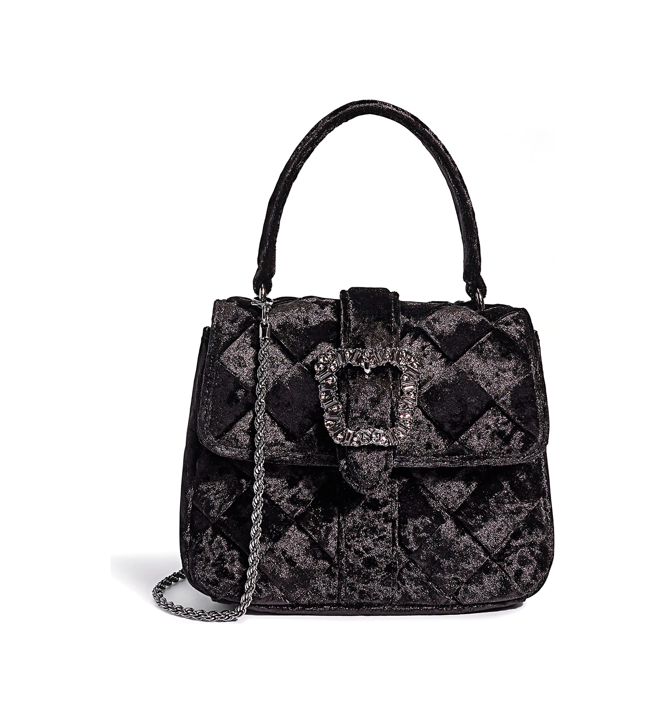 Brit Top Handle Crushed Velvet Crossbody