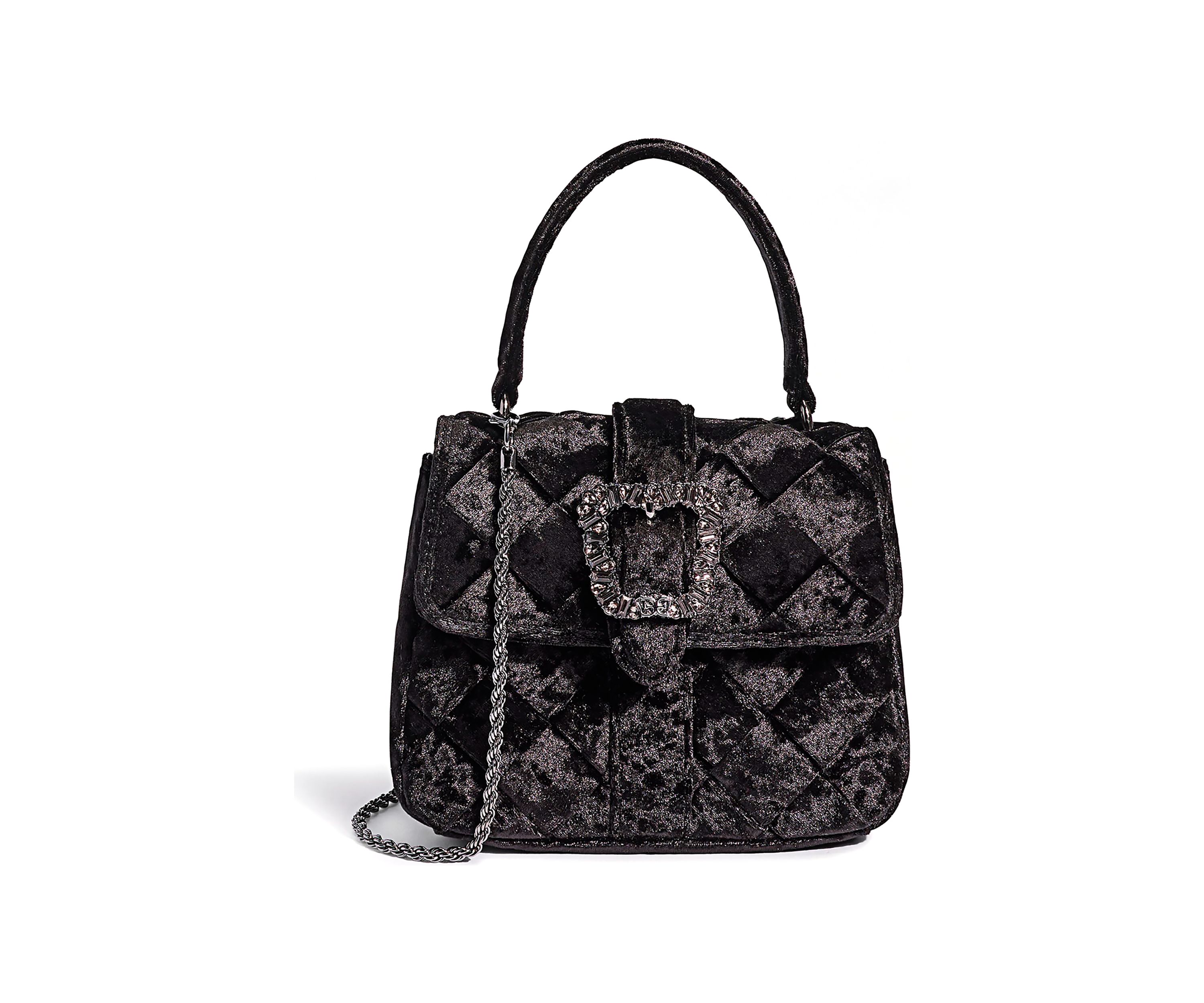 Brit Top Handle Crushed Velvet Crossbody