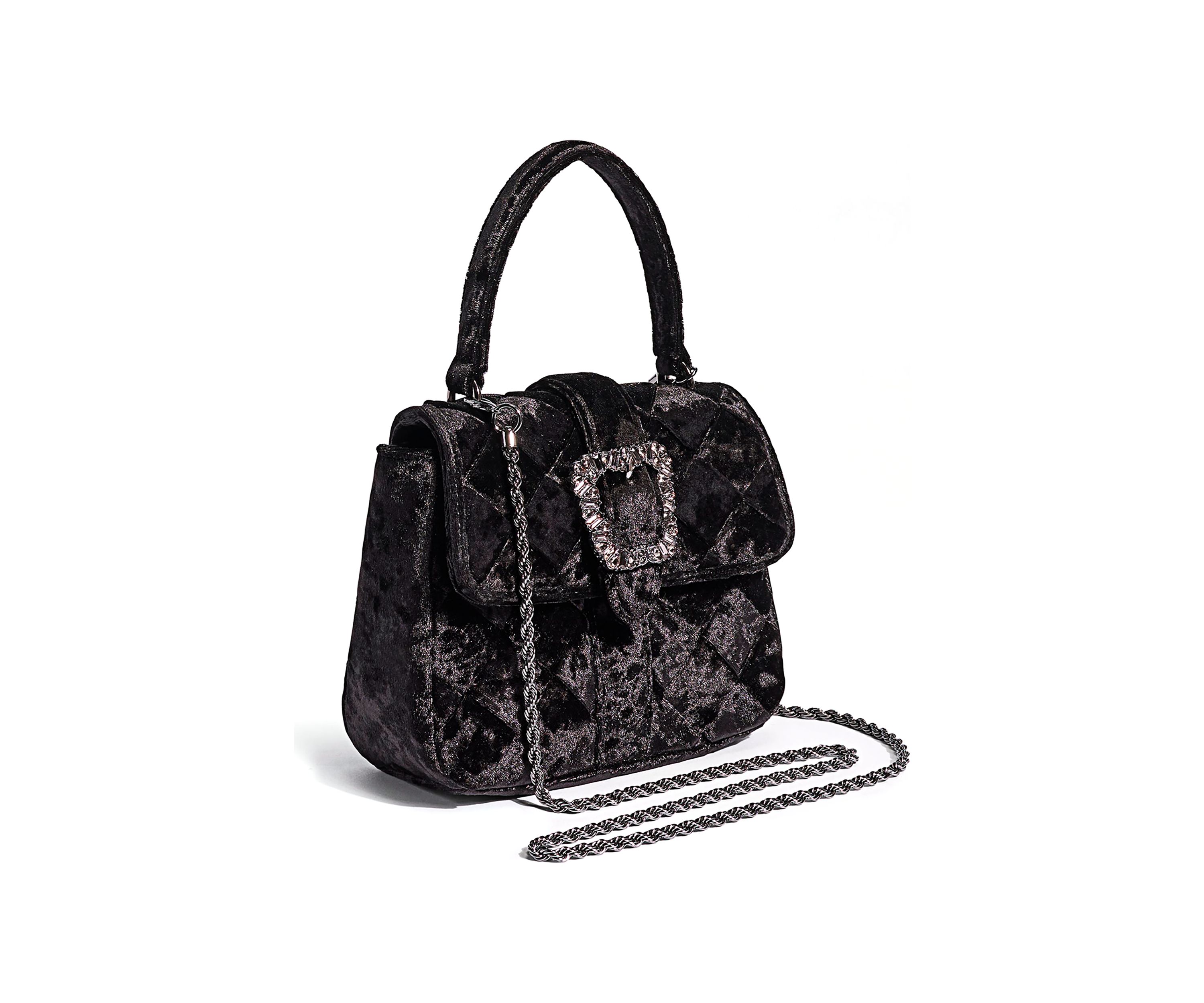 Brit Top Handle Crushed Velvet Crossbody