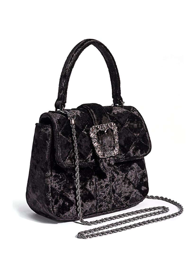 Brit Top Handle Crushed Velvet Crossbody