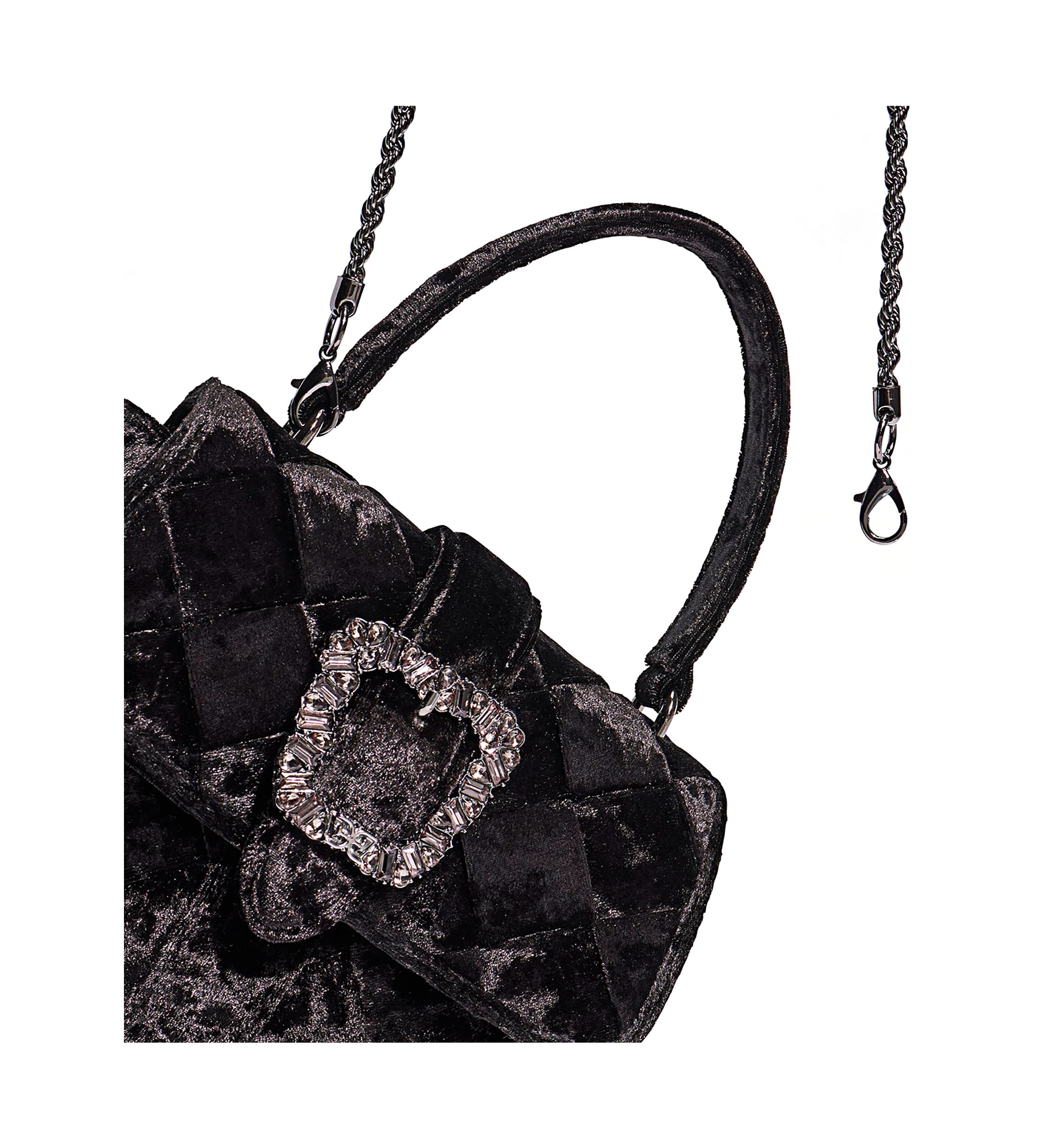 Brit Top Handle Crushed Velvet Crossbody