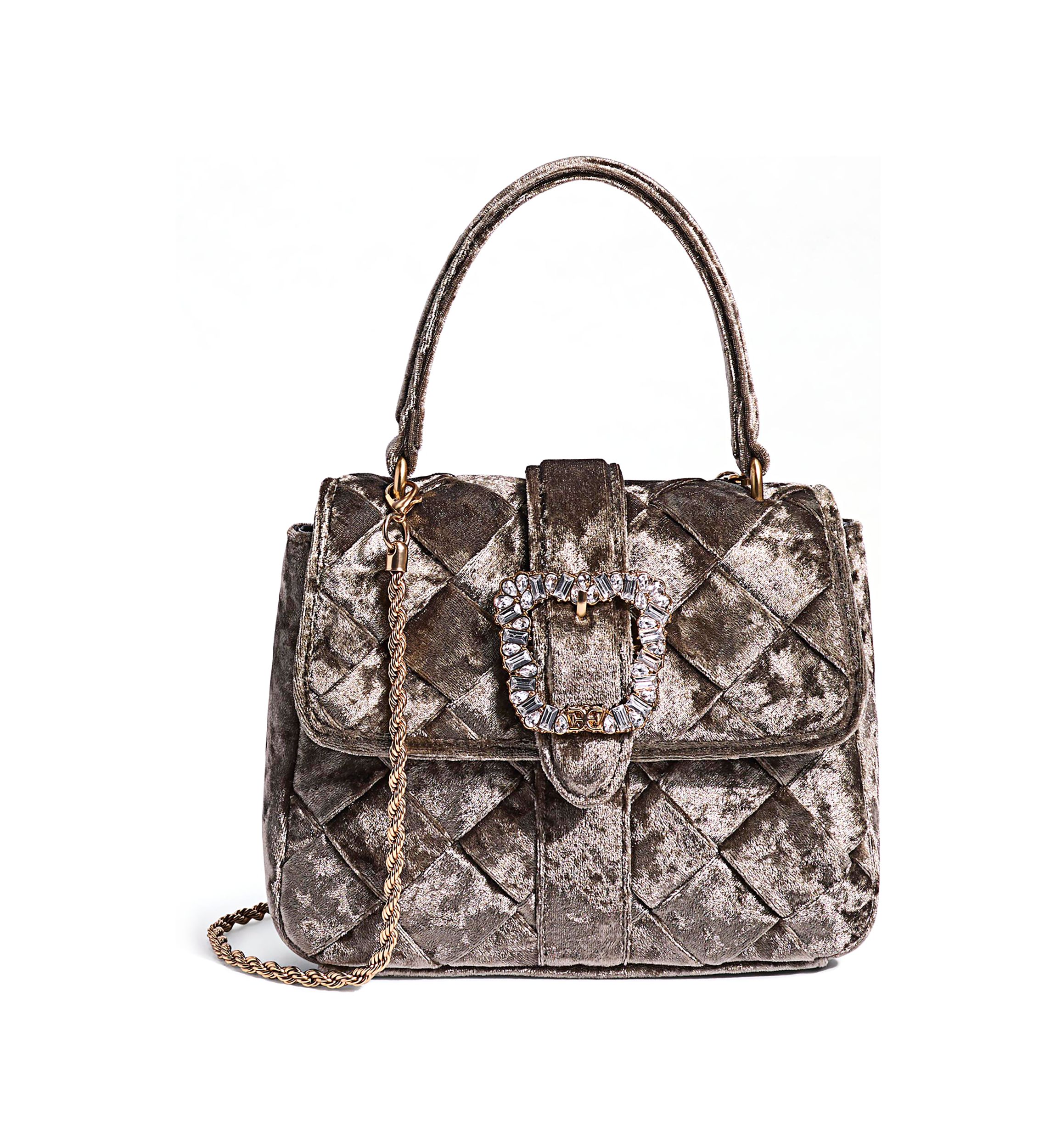 Brit Top Handle Crushed Velvet Crossbody