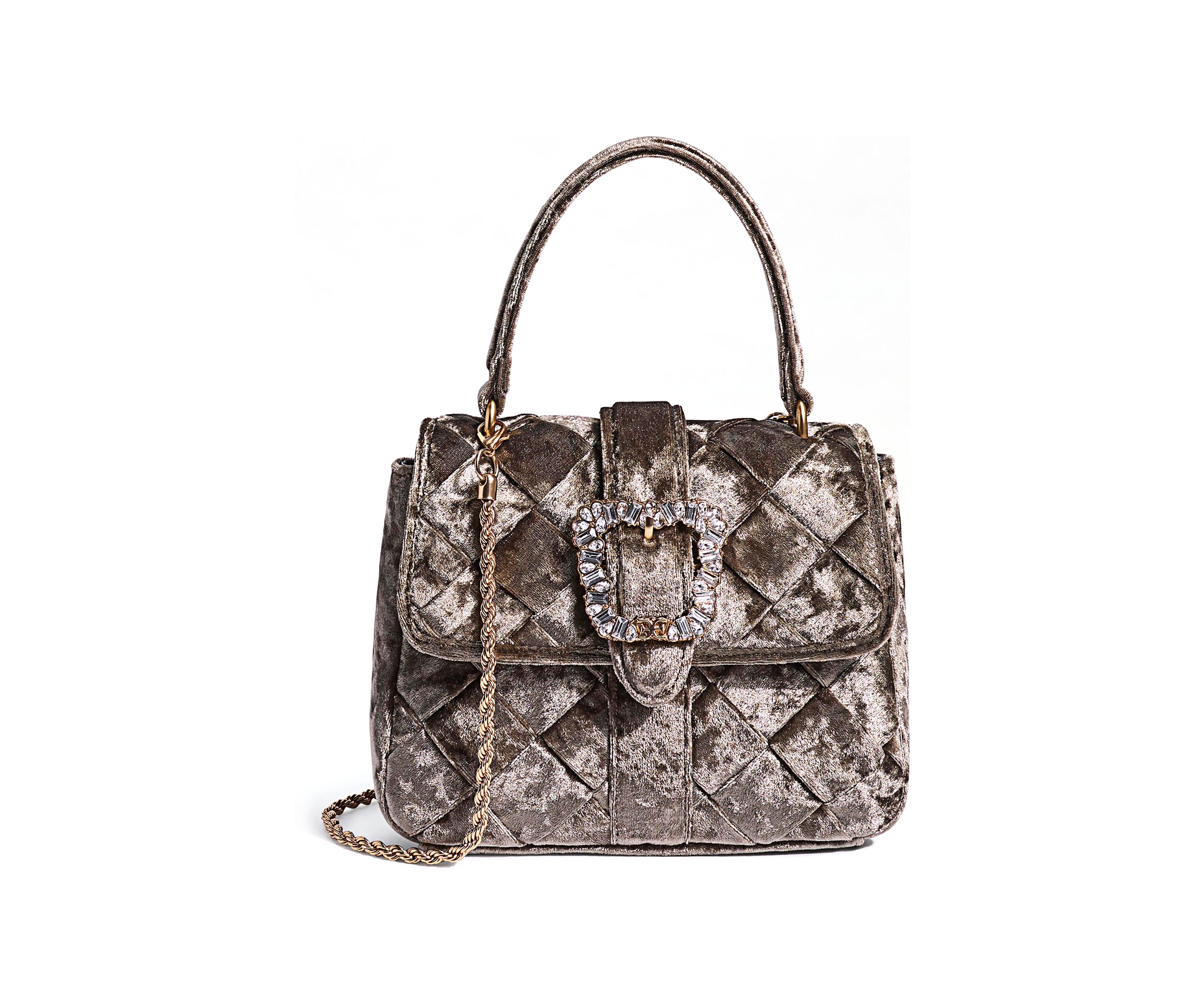 Brit Top Handle Crushed Velvet Crossbody
