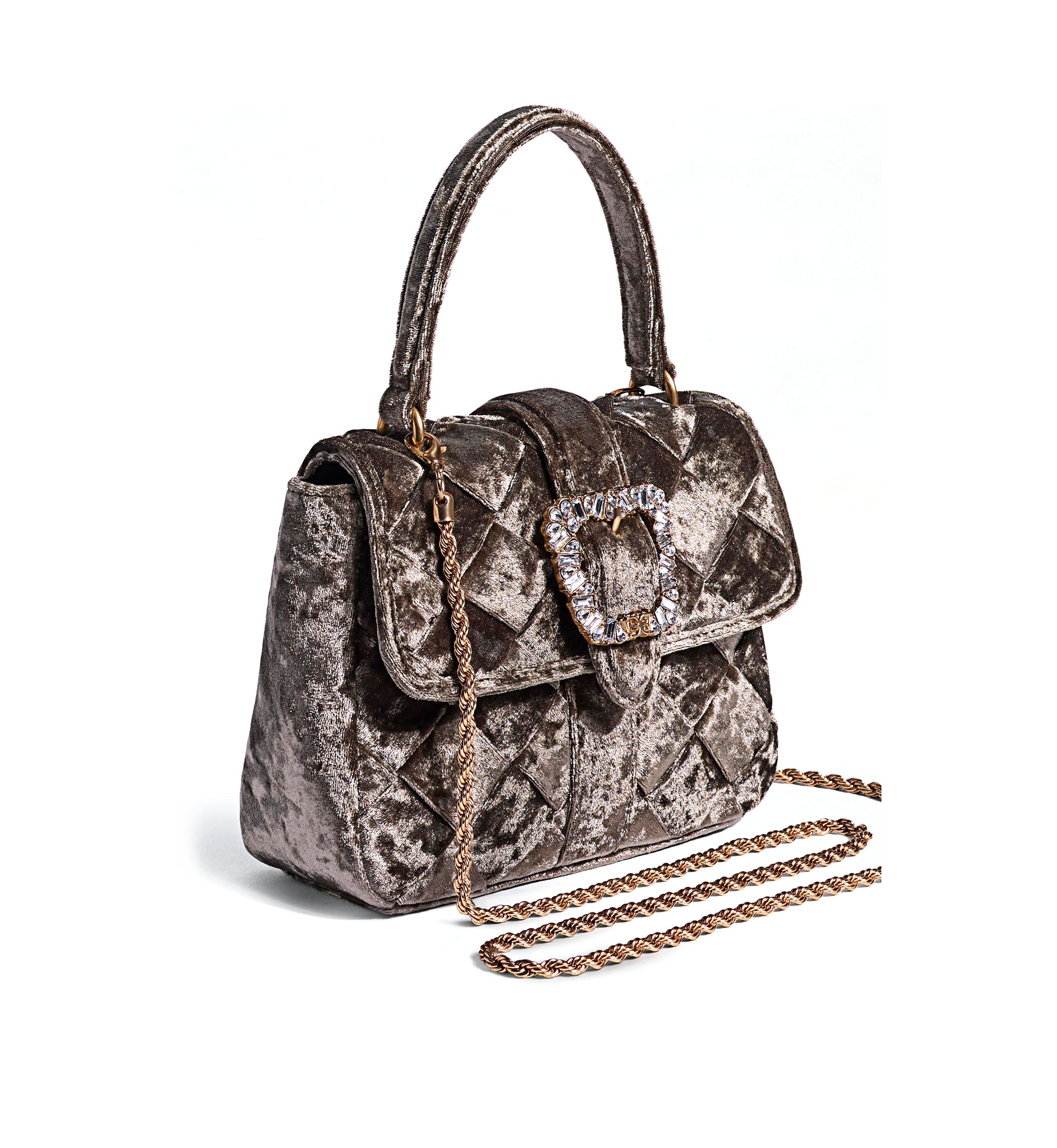 Brit Top Handle Crushed Velvet Crossbody