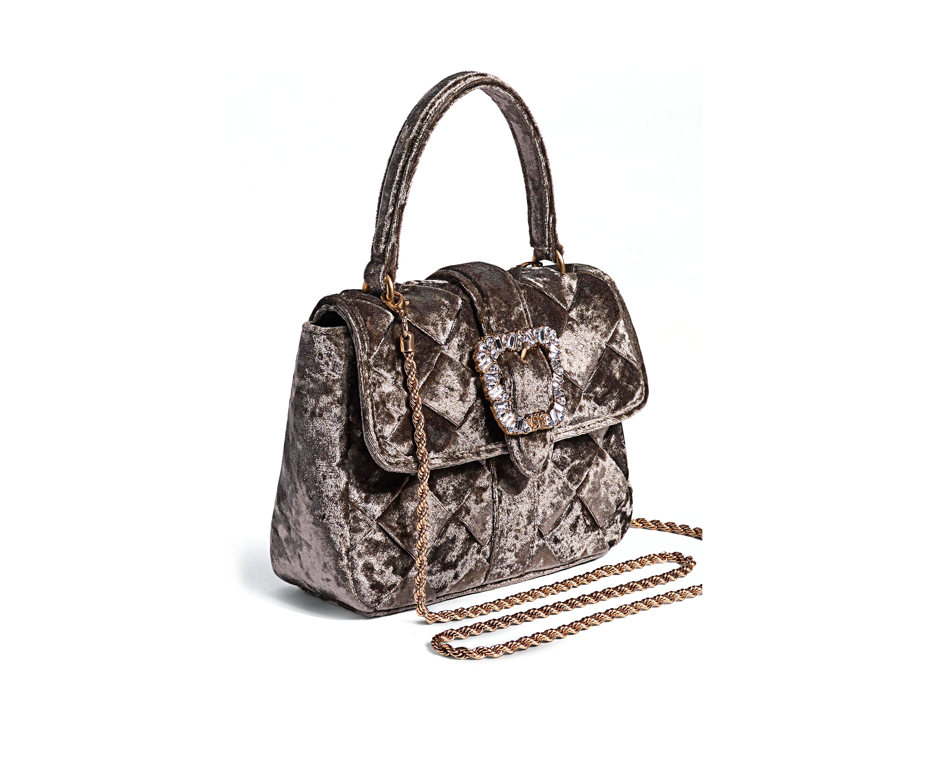 Brit Top Handle Crushed Velvet Crossbody