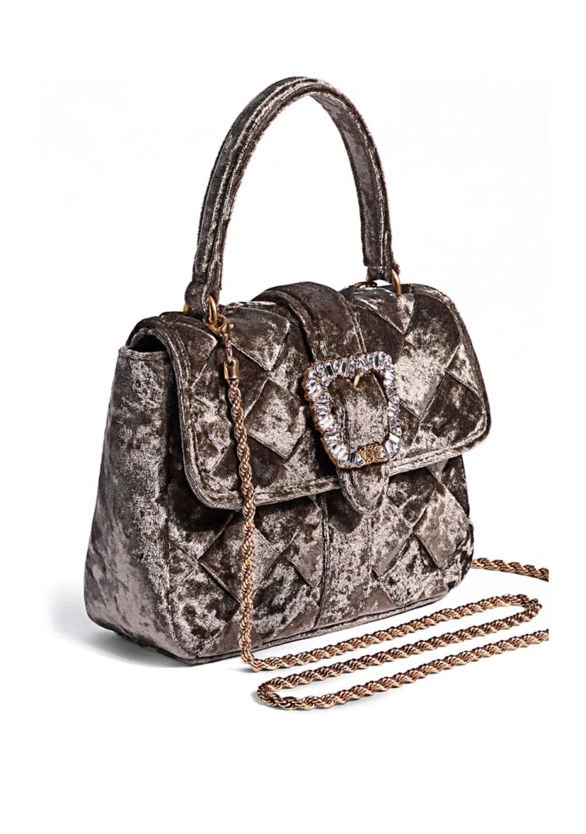 Brit Top Handle Crushed Velvet Crossbody