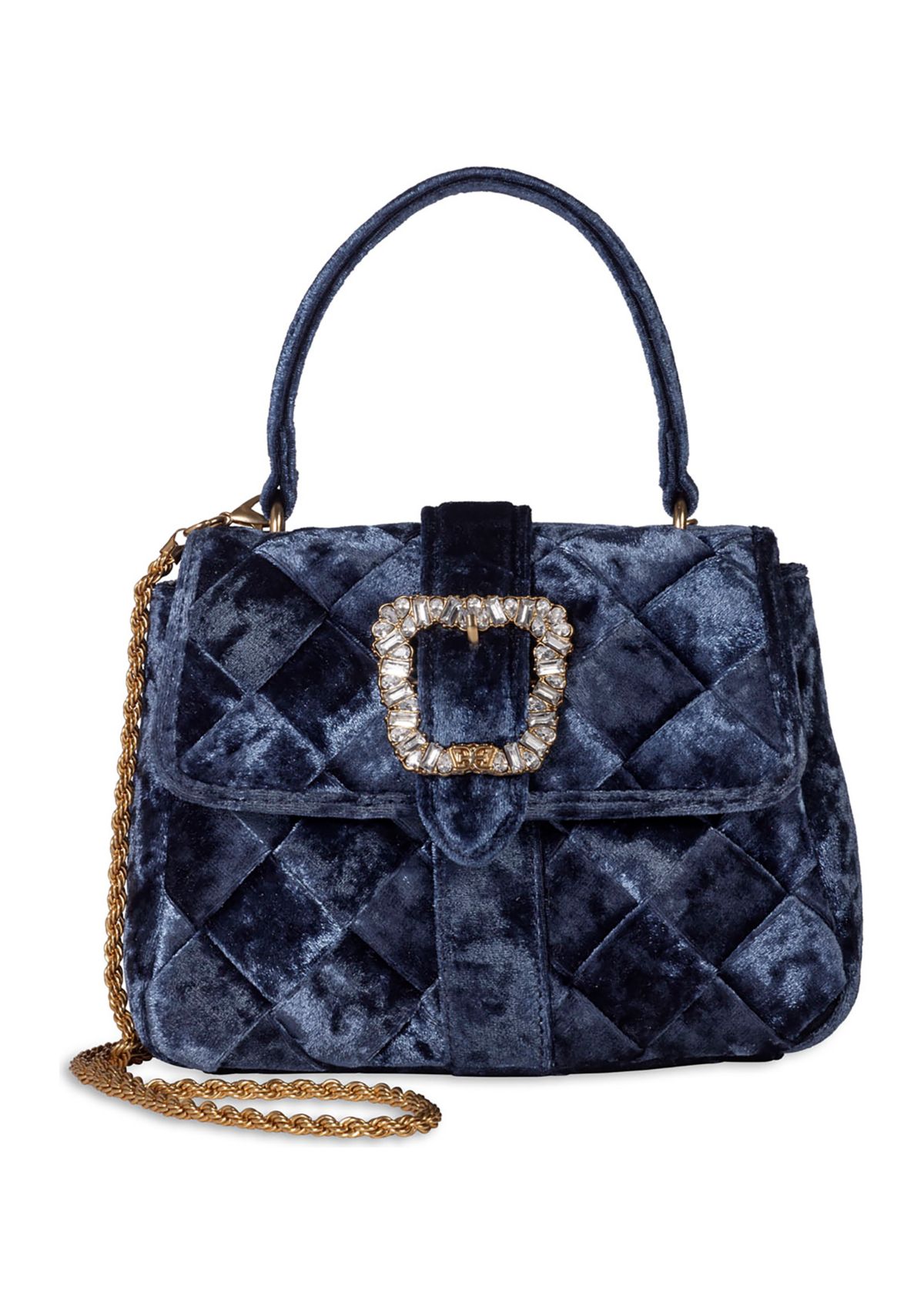 Brit Top Handle Crushed Velvet Crossbody 