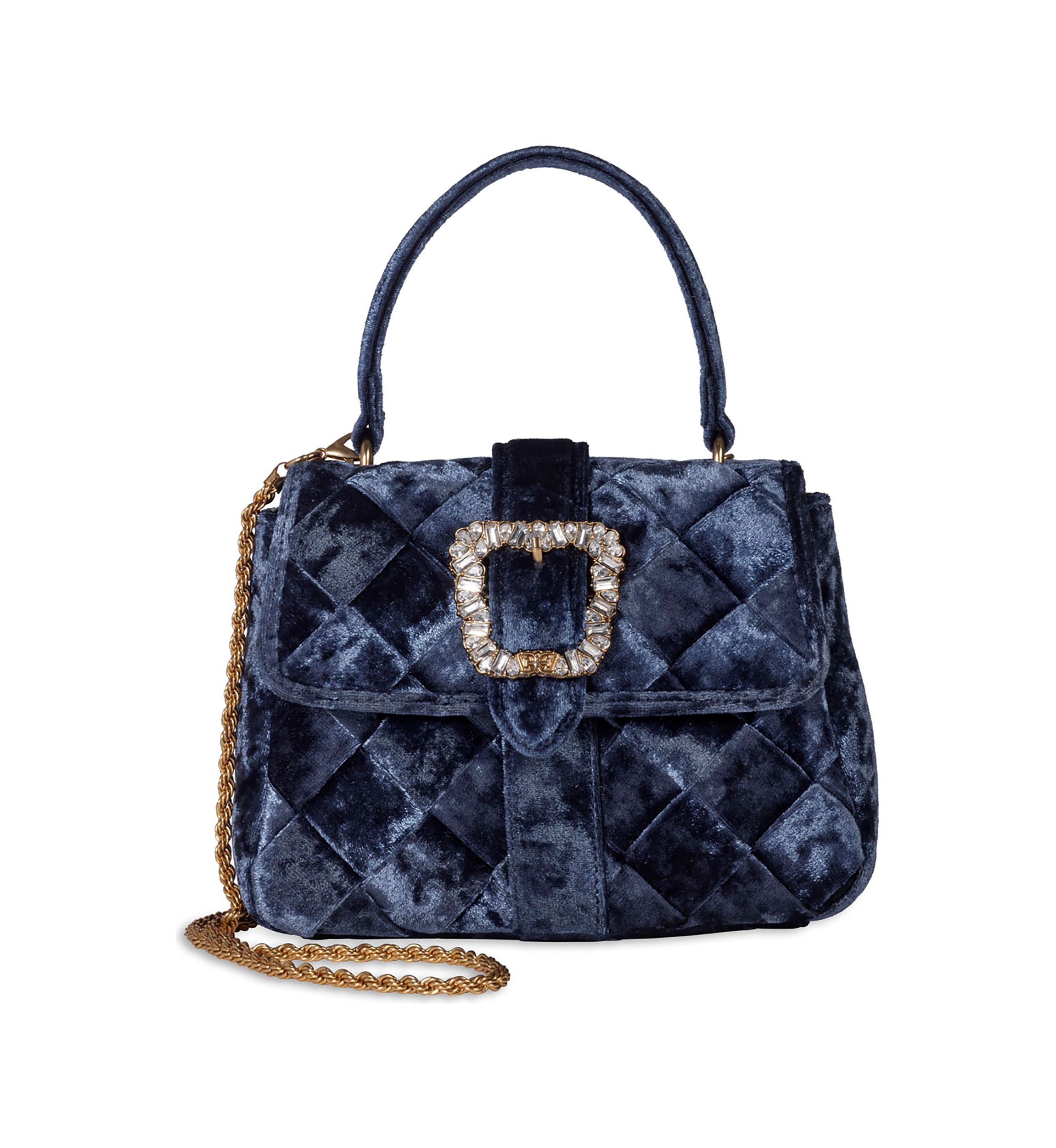 Brit Top Handle Crushed Velvet Crossbody 
