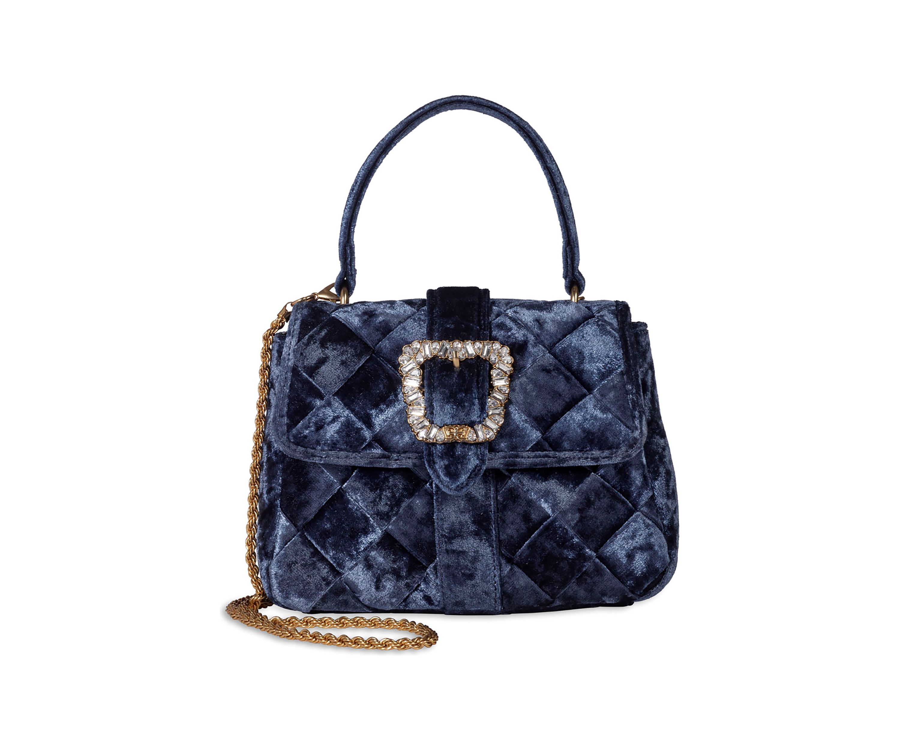 Brit Top Handle Crushed Velvet Crossbody 