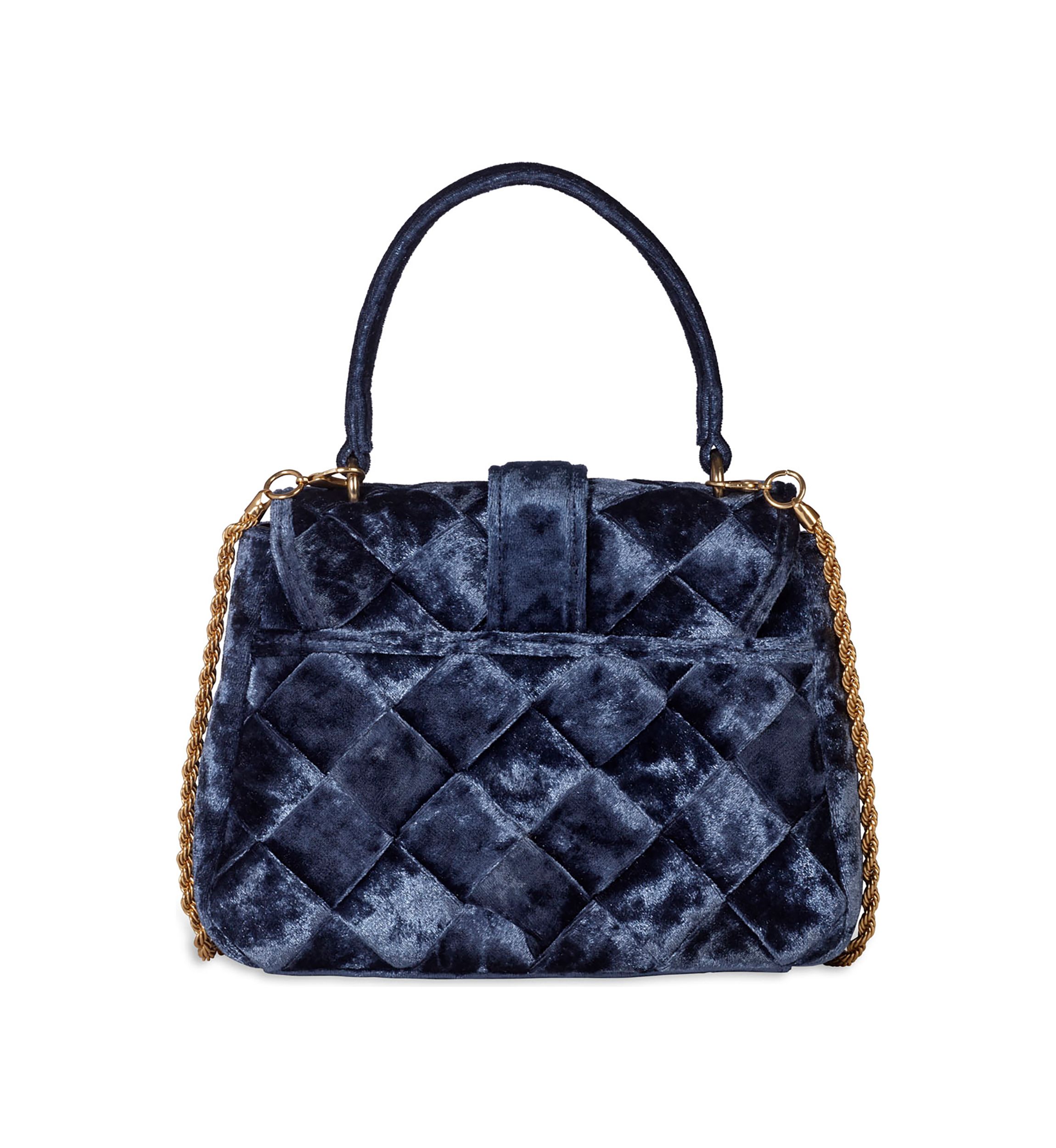 Brit Top Handle Crushed Velvet Crossbody 