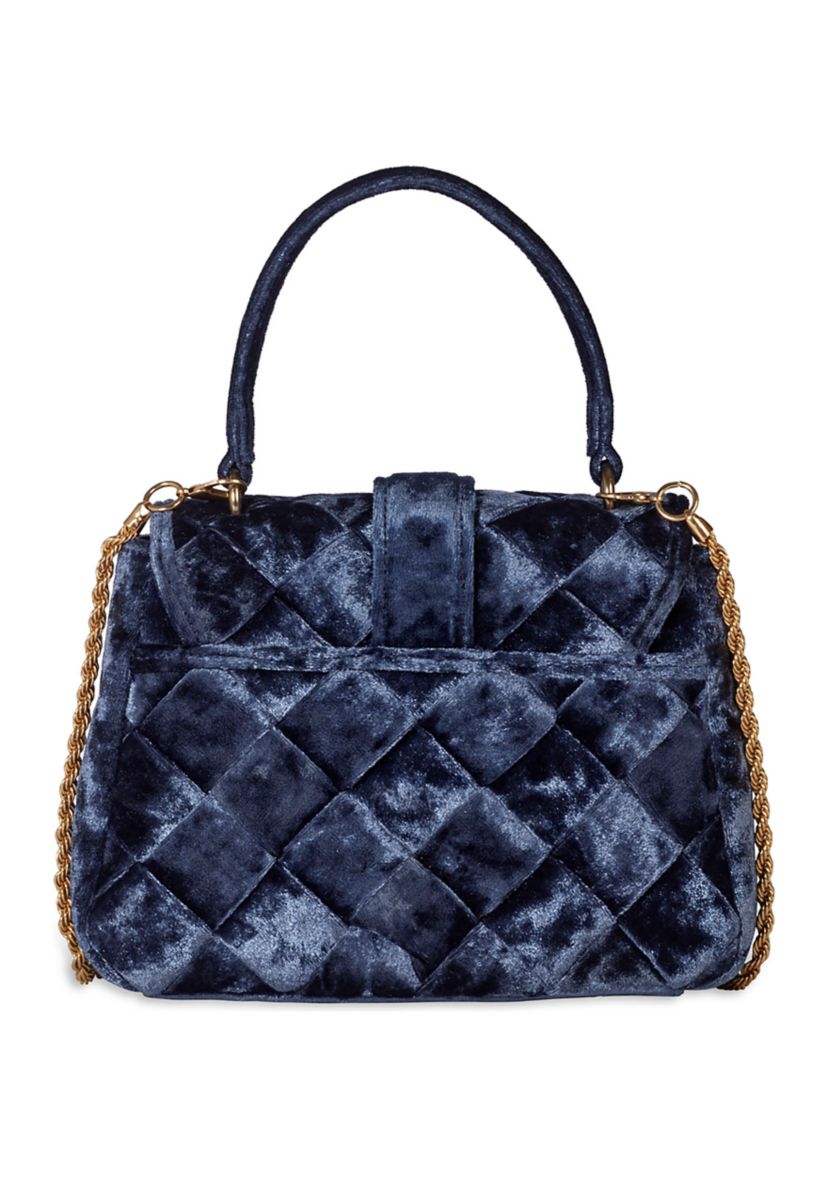 Brit Top Handle Crushed Velvet Crossbody 