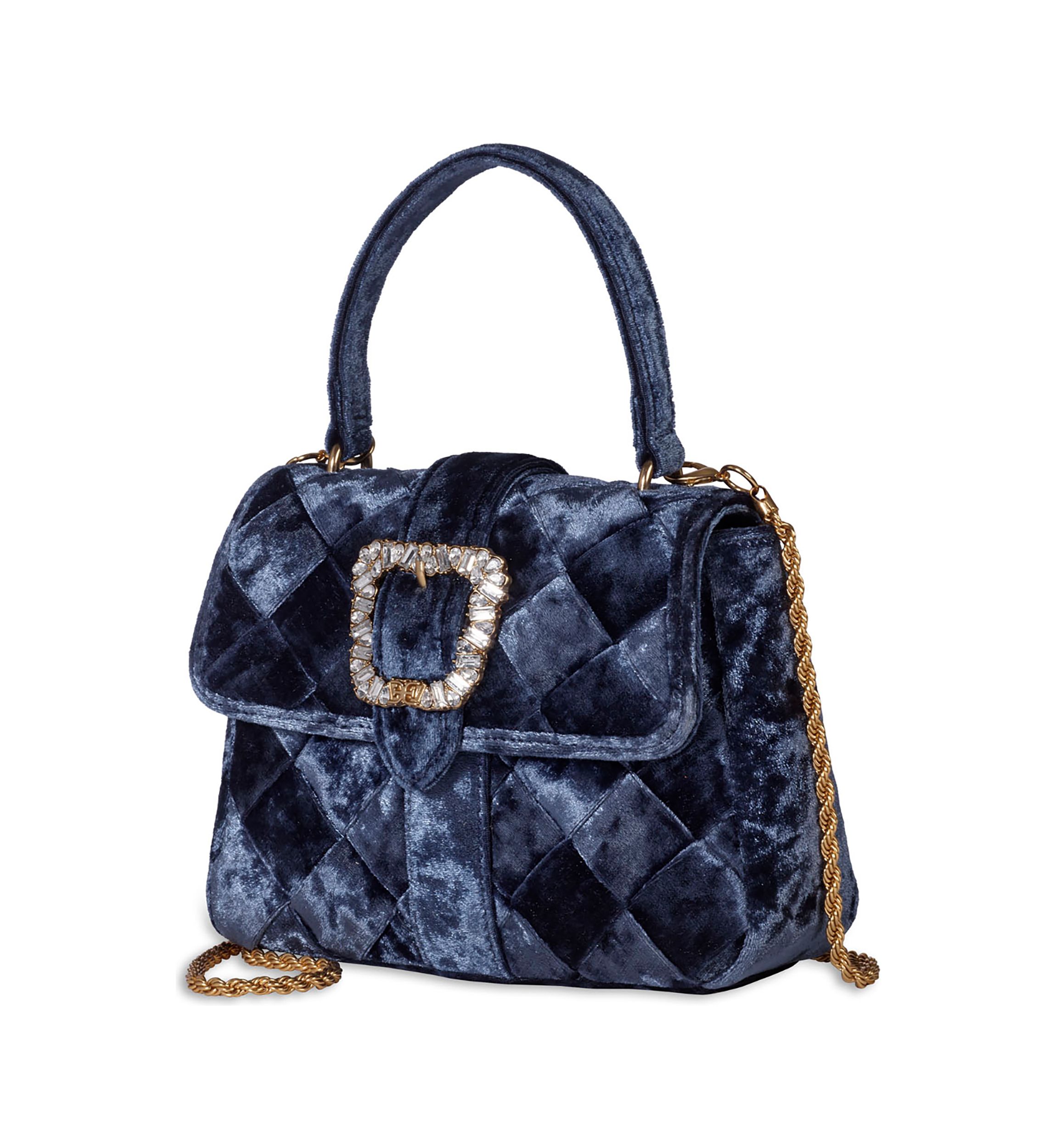 Brit Top Handle Crushed Velvet Crossbody 