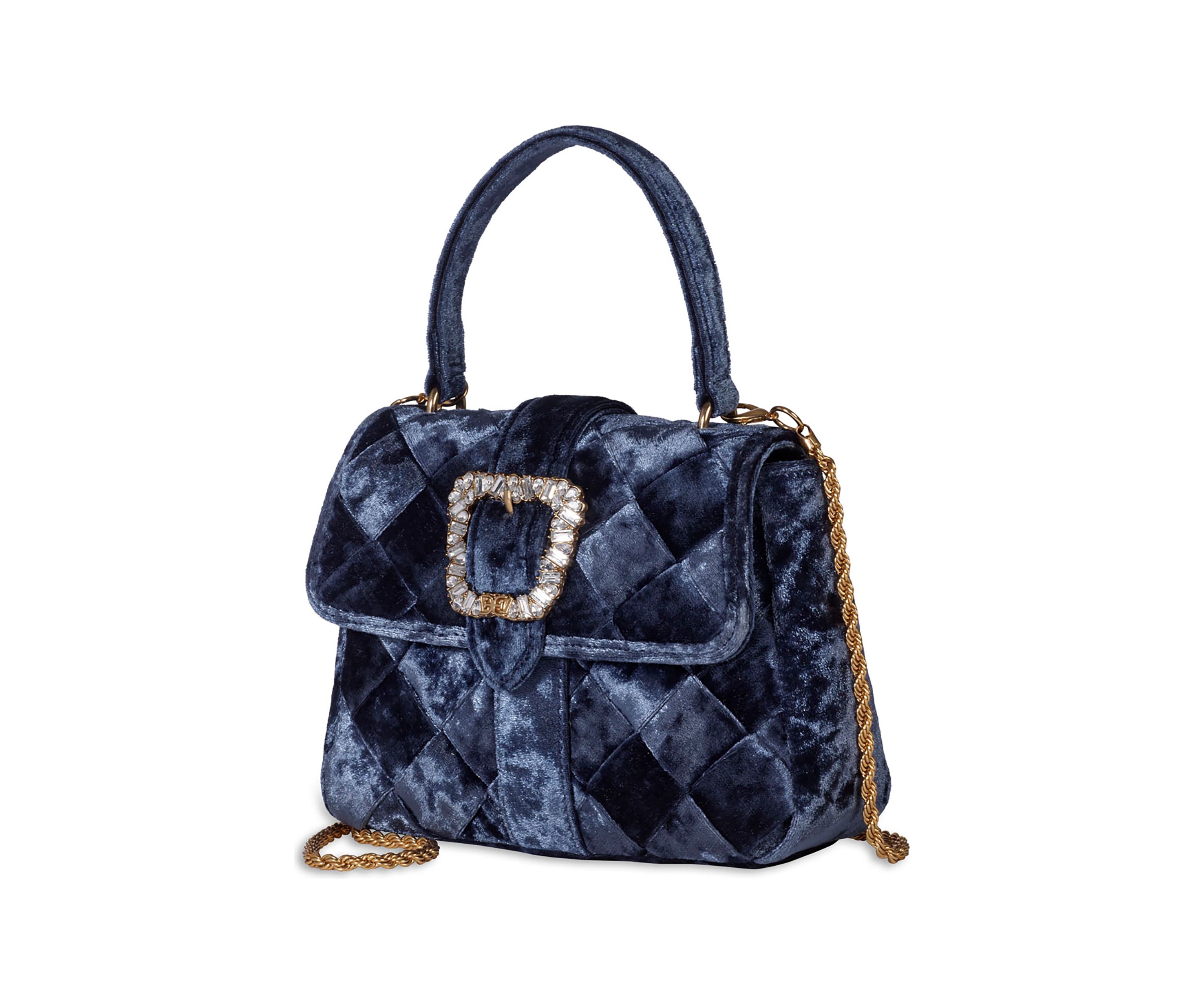 Brit Top Handle Crushed Velvet Crossbody 