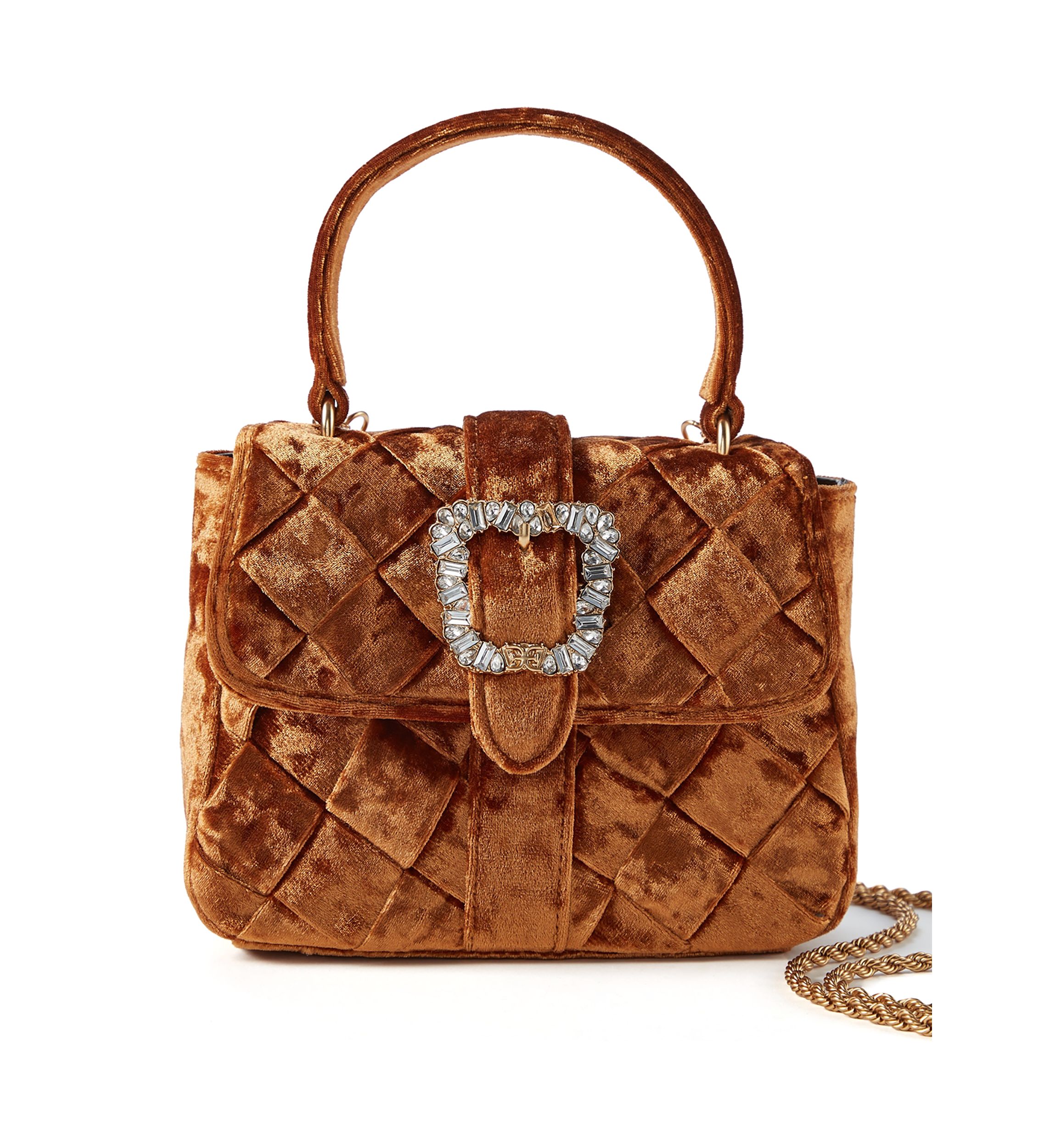 Brit Top Handle Crushed Velvet Crossbody