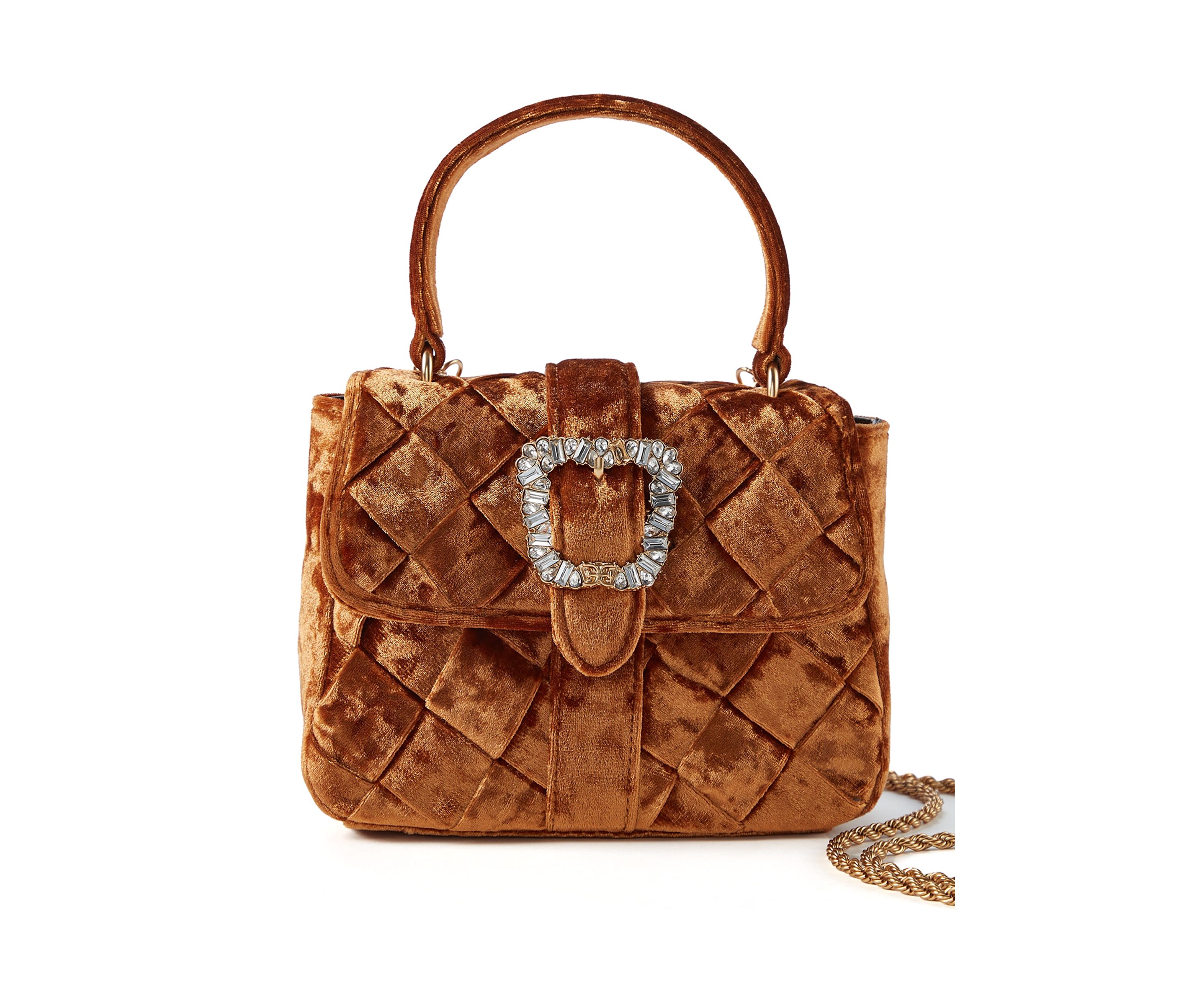 Brit Top Handle Crushed Velvet Crossbody