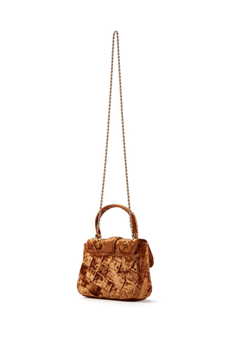 Brit Top Handle Crushed Velvet Crossbody