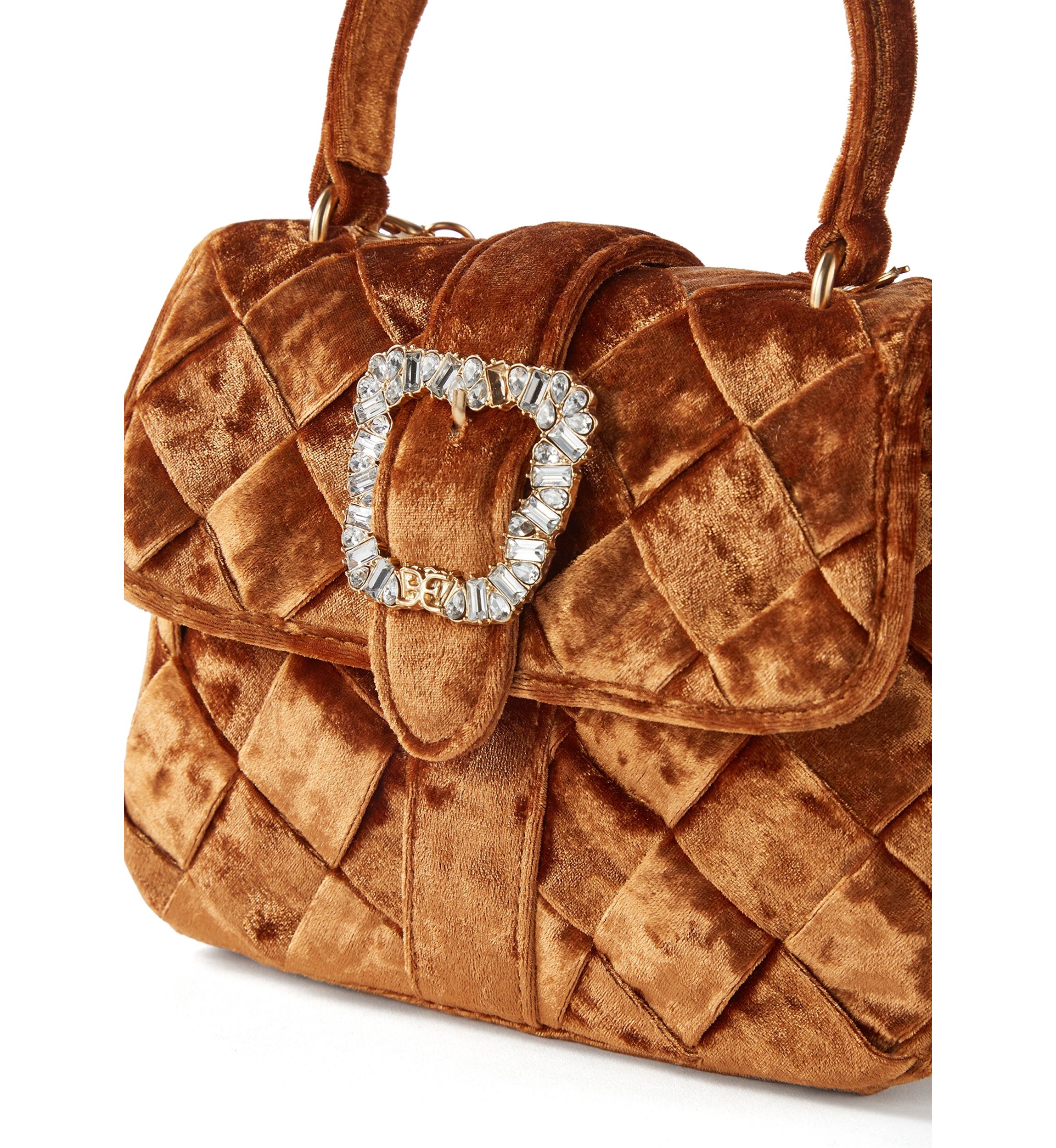 Brit Top Handle Crushed Velvet Crossbody
