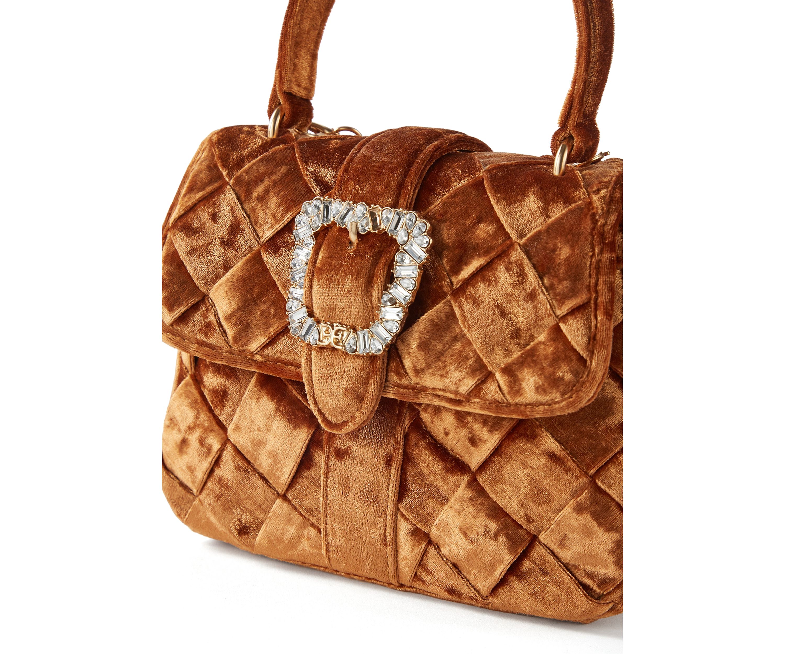 Brit Top Handle Crushed Velvet Crossbody