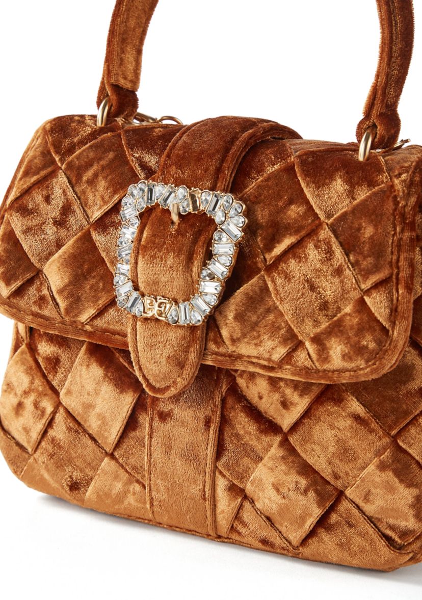 Brit Top Handle Crushed Velvet Crossbody