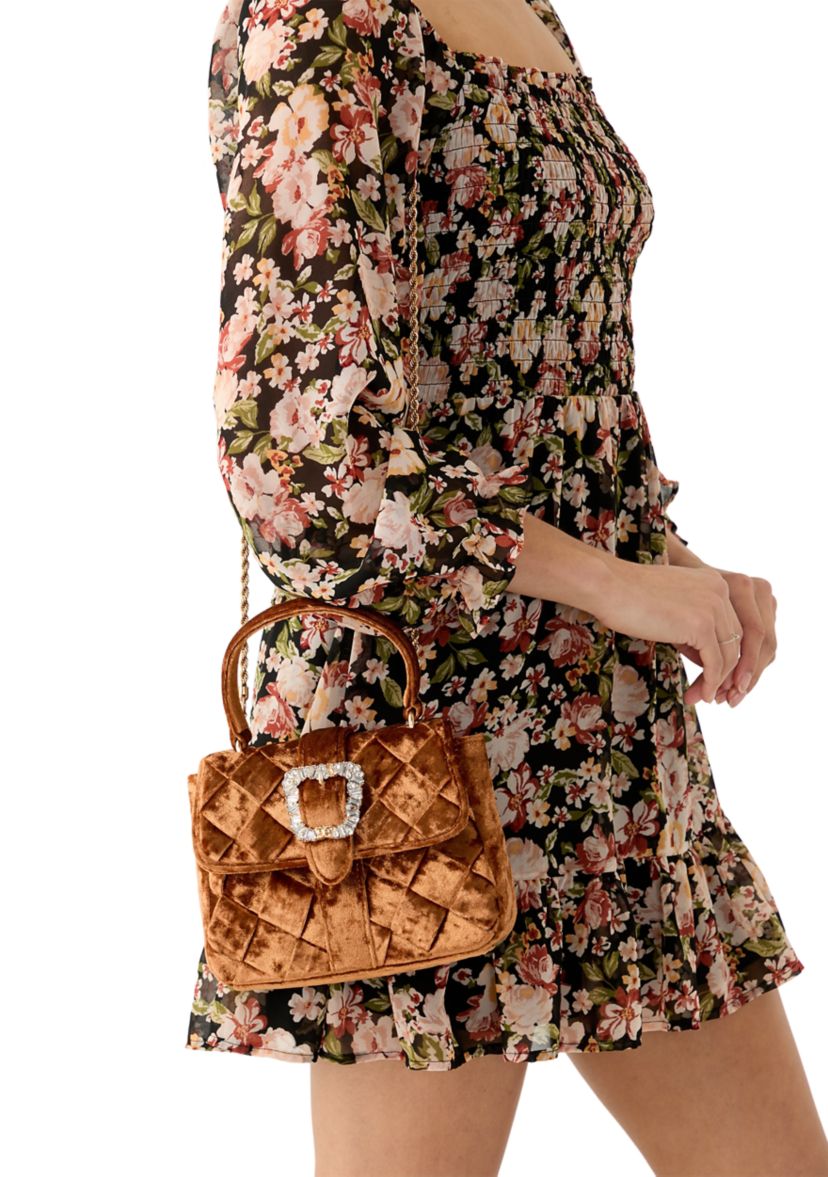 Brit Top Handle Crushed Velvet Crossbody