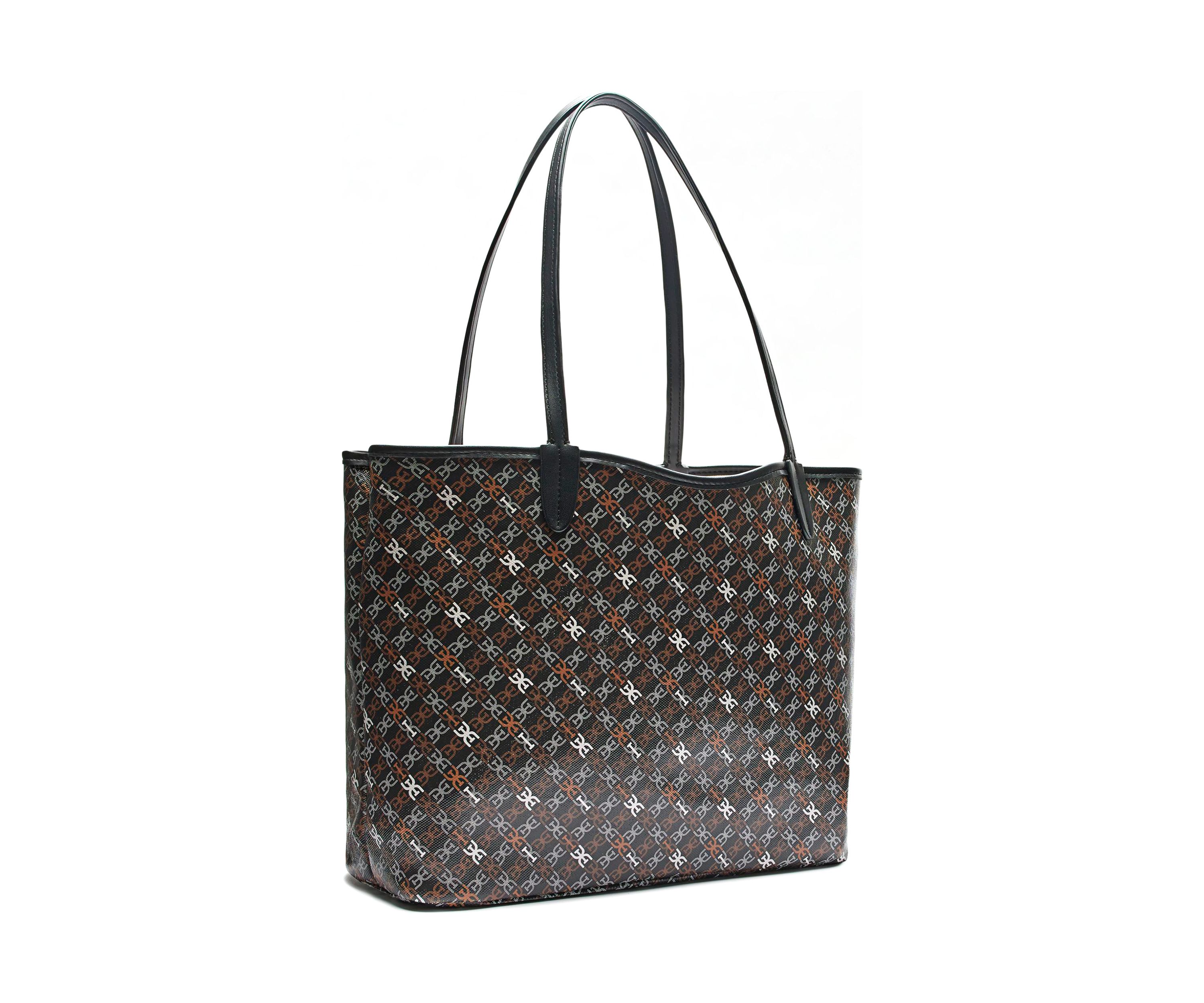 Harper Coated Canvas Monograph Shopper Tote 
