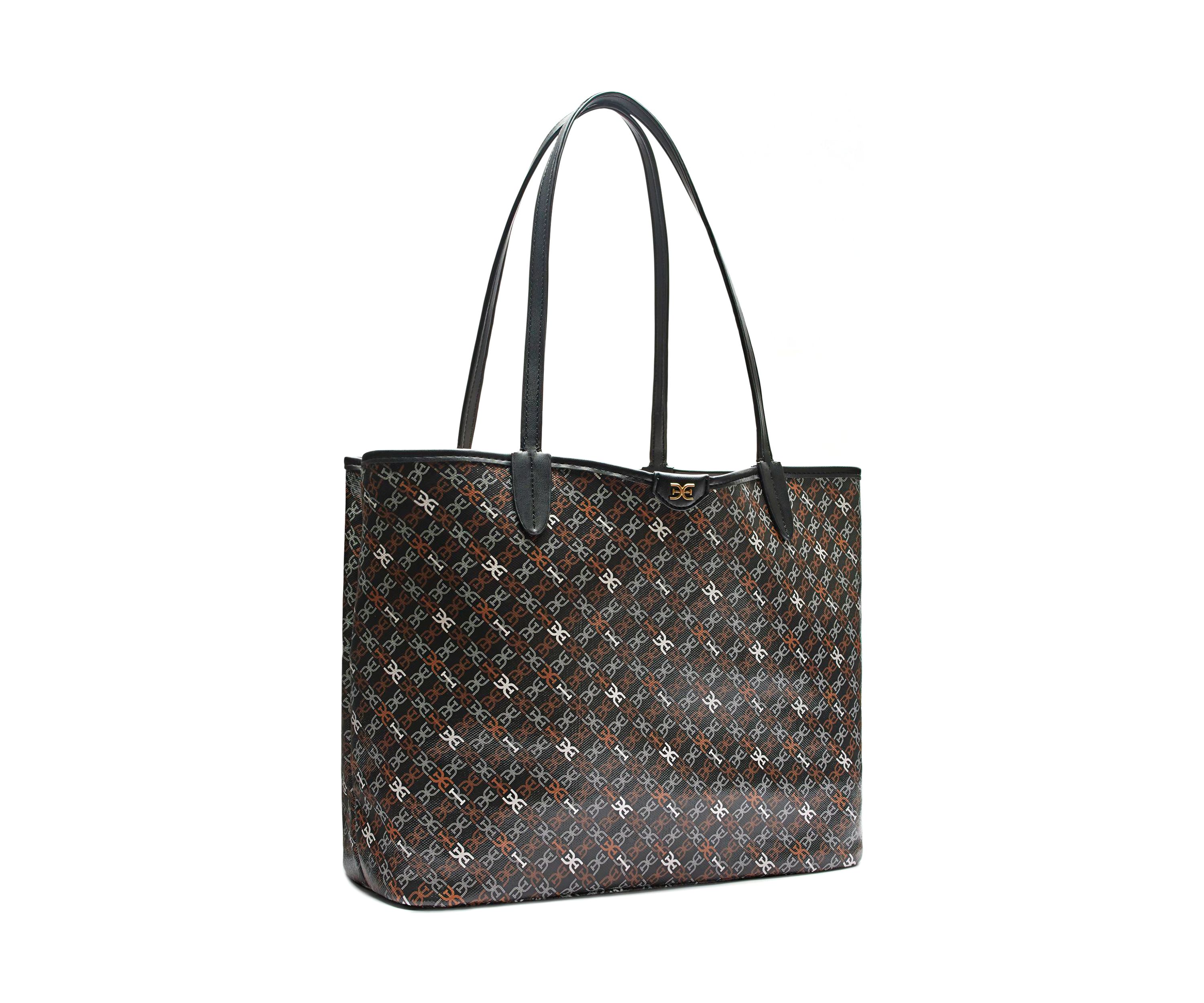 Harper Coated Canvas Monograph Shopper Tote 