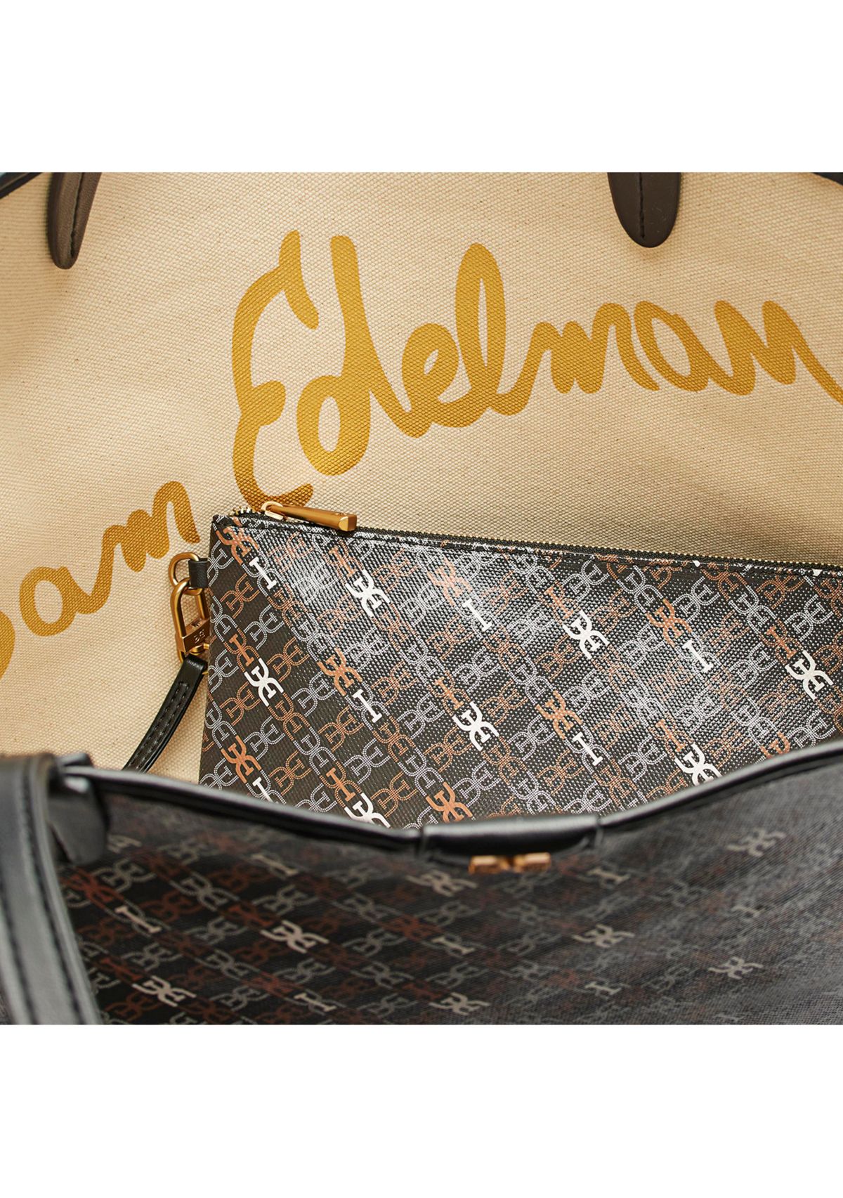 Harper Coated Canvas Monograph Shopper Tote 